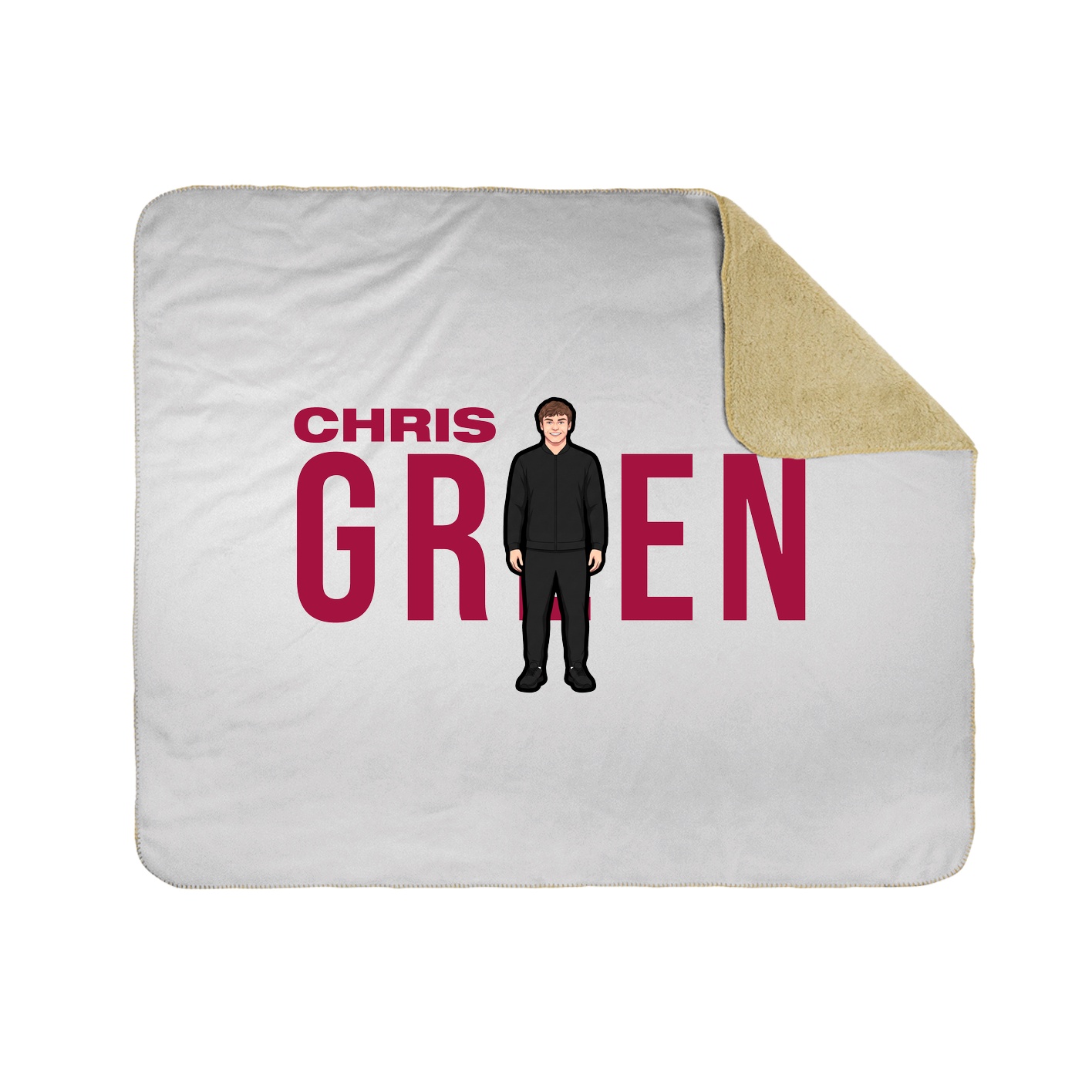 Throw Blanket — Player Name in White