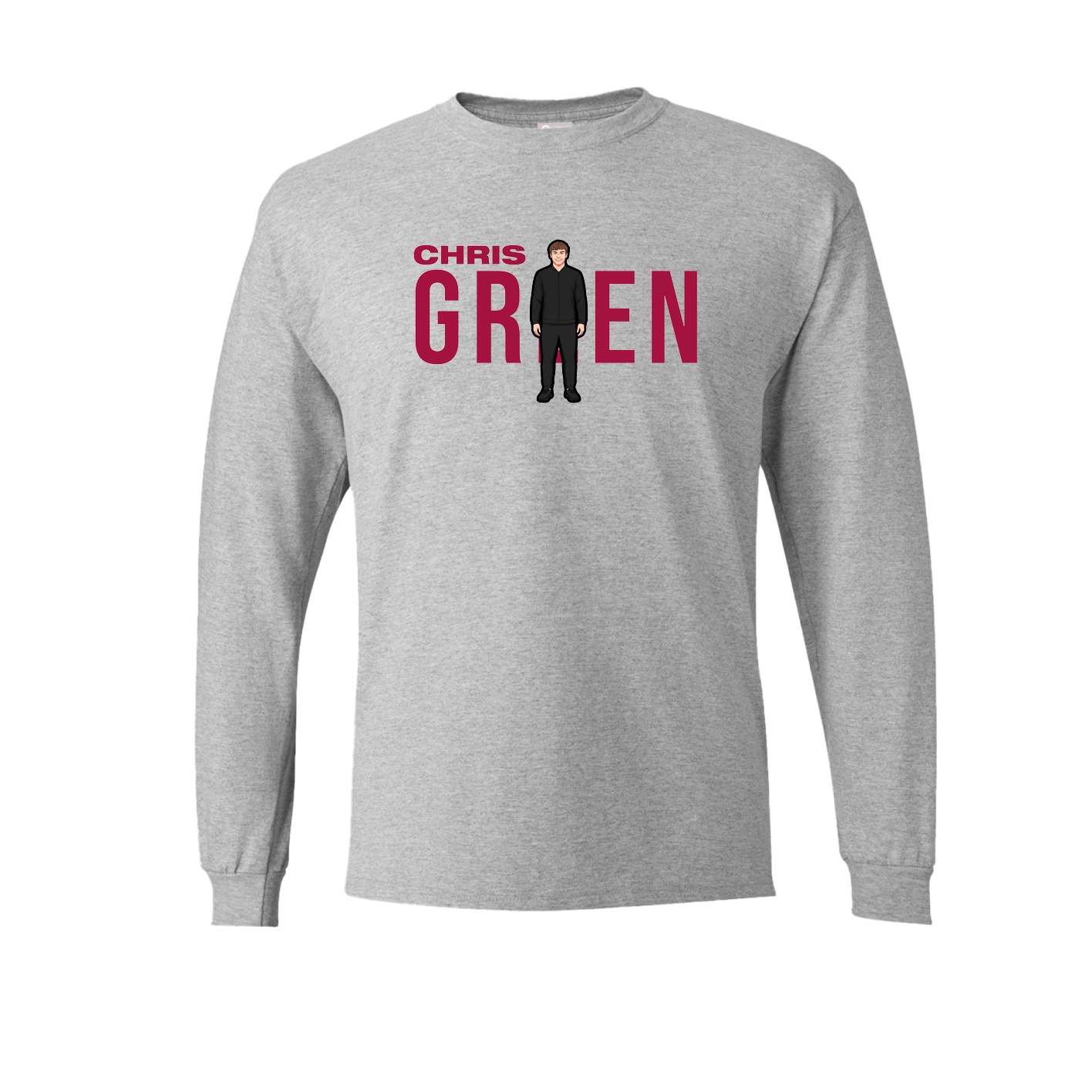 Long Sleeve Tee — Player Name in Grey