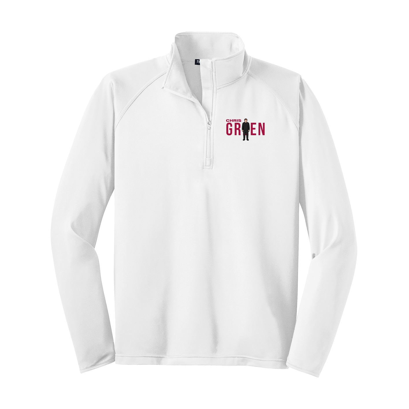 Q-Zip Pullover — Player Name in White