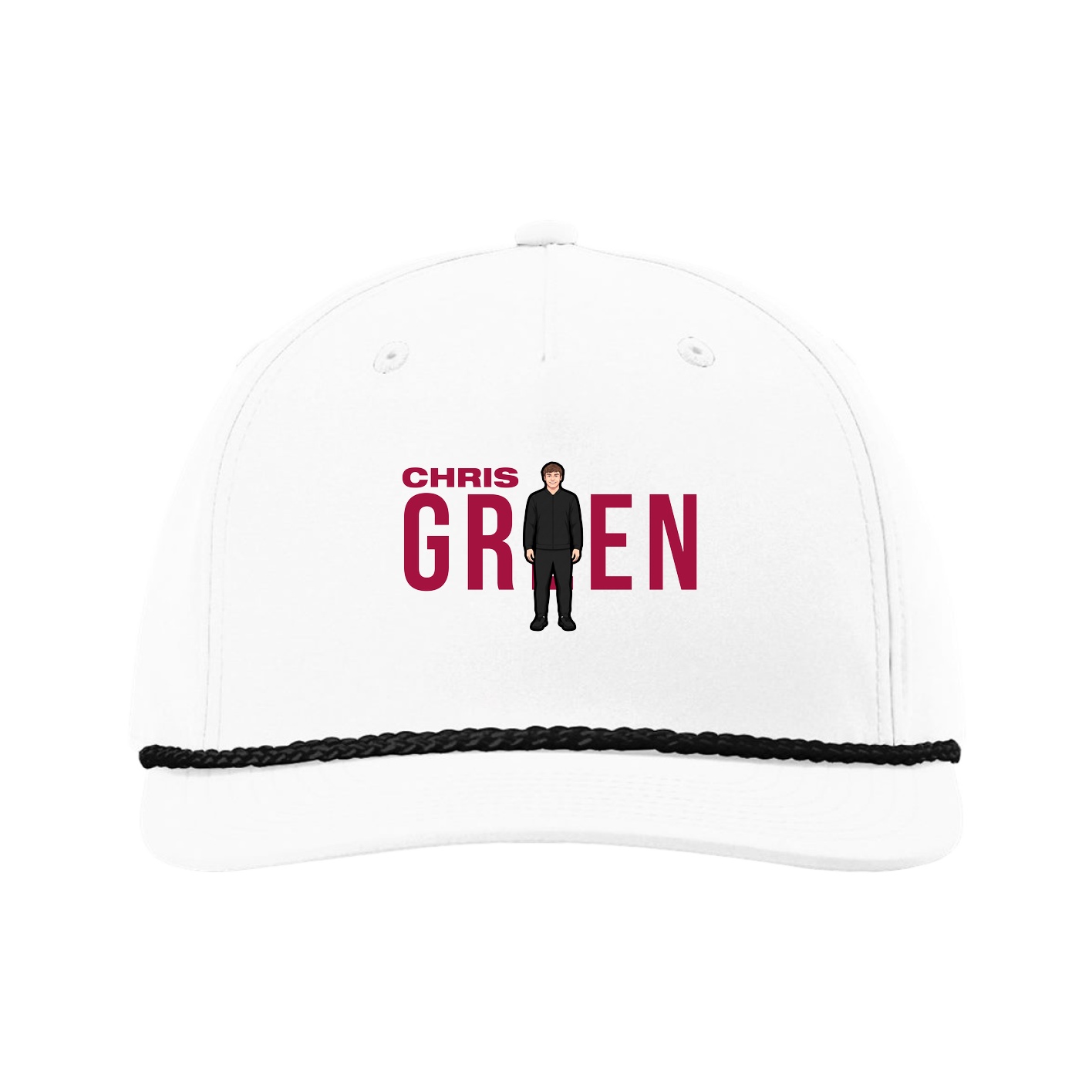 Five-Panel Classic Rope Cap — Player Name in White