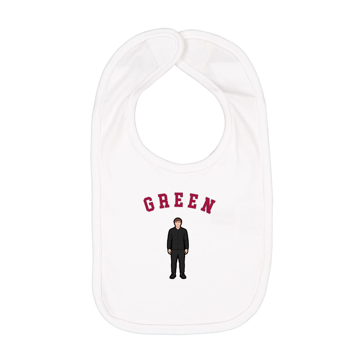 Infant Bib — Shirsey Arch in White
