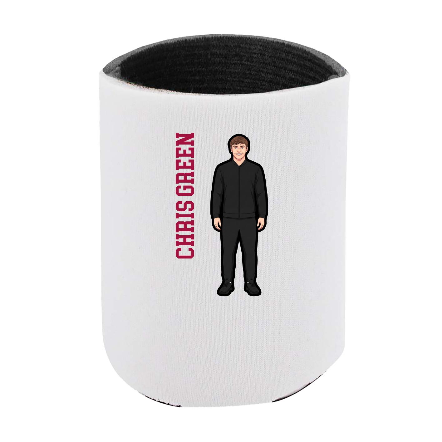 Can Holder — Name Vertical in White