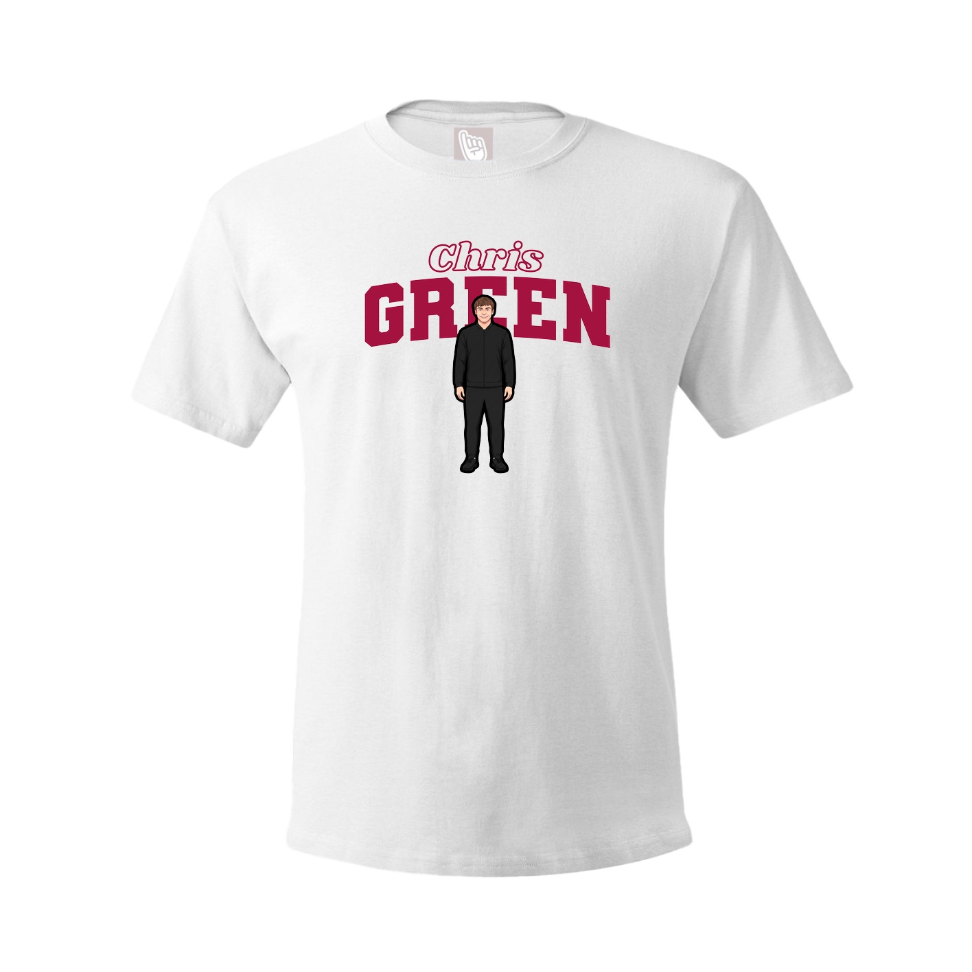 Youth Tee — Name Arch in White