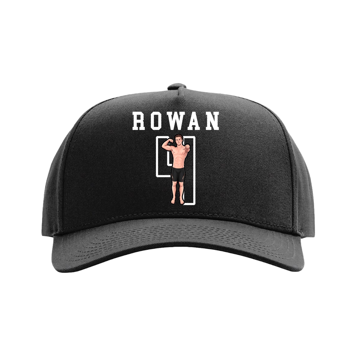 Full Fabric Five-Panel Champ Cap — Shirsey in Black