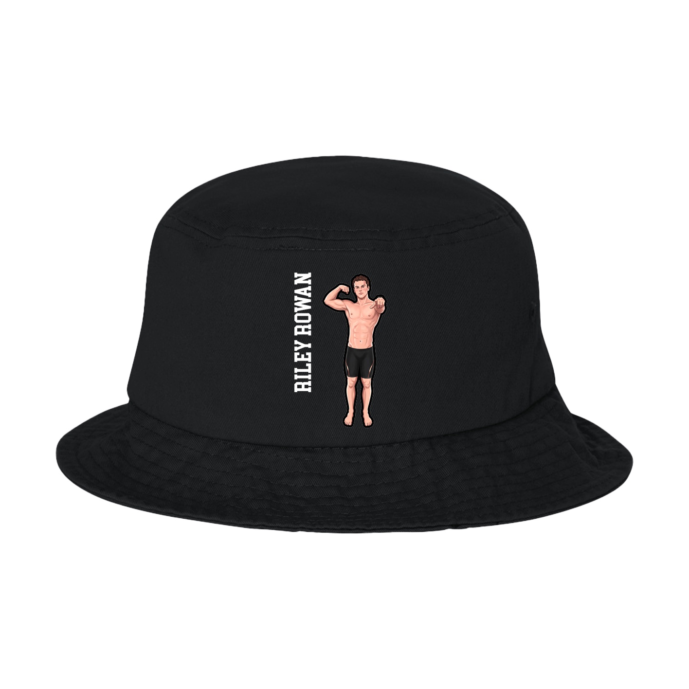 Bucket Cap — Name Vertical in Black