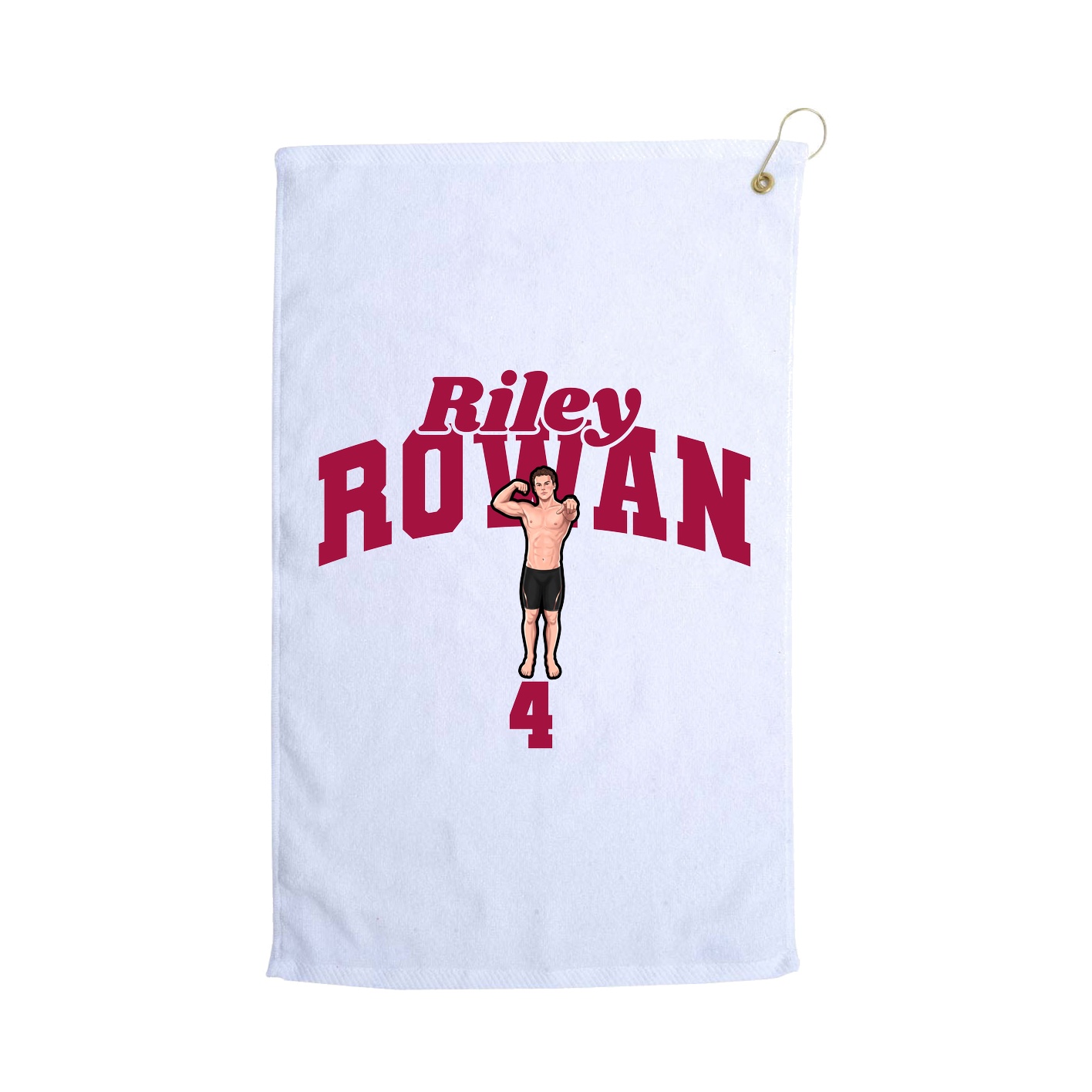 Golf Towel — Signature Arch in White