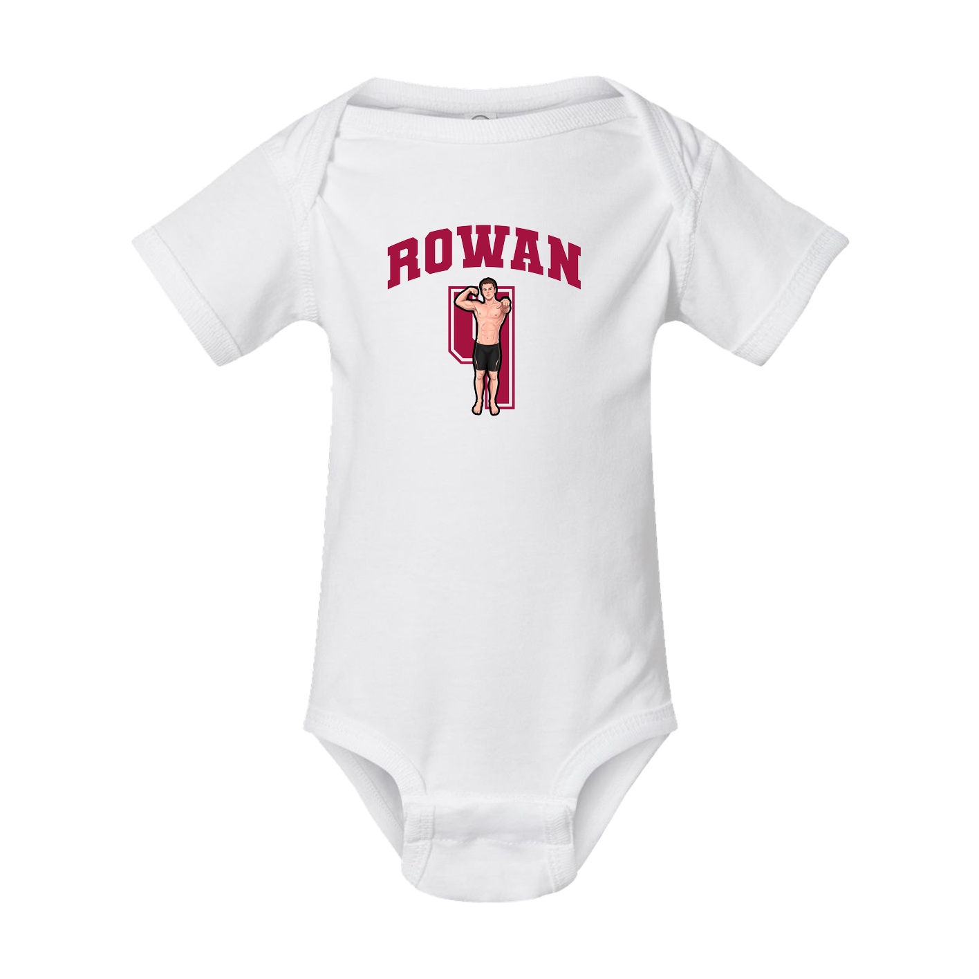 Baby Onesie — Number in White