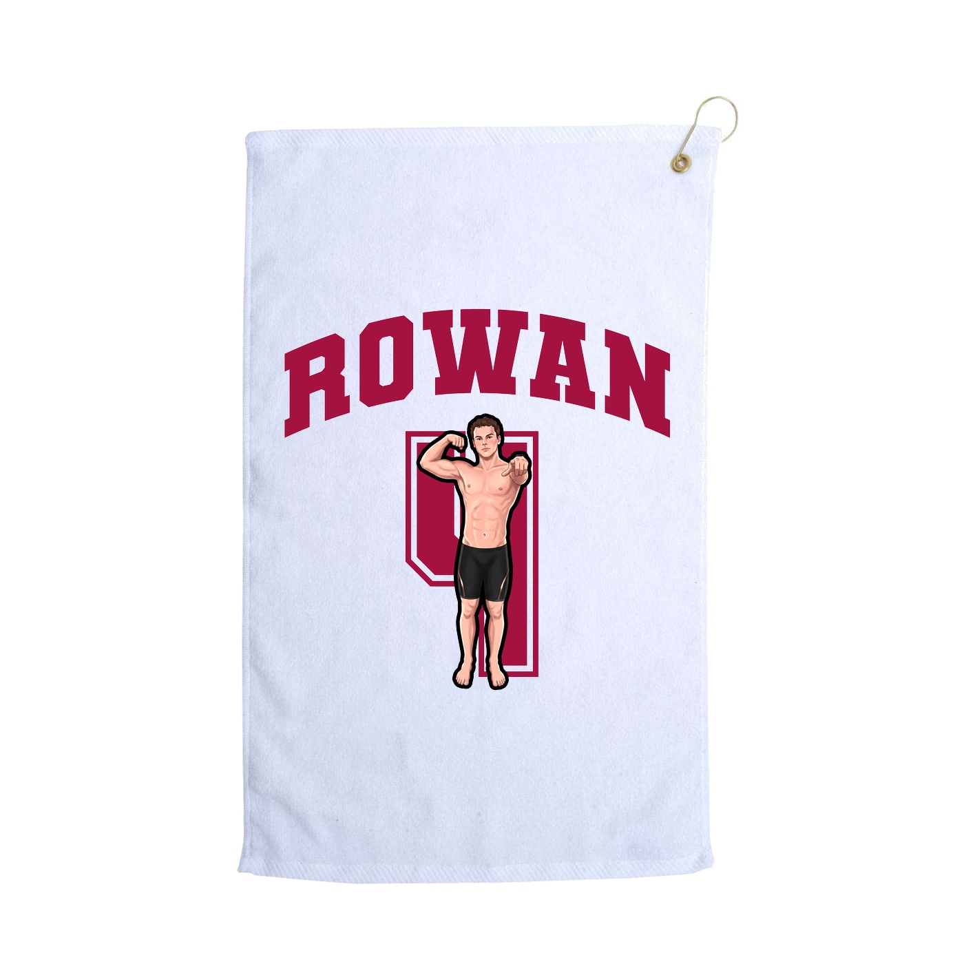 Golf Towel — Number in White