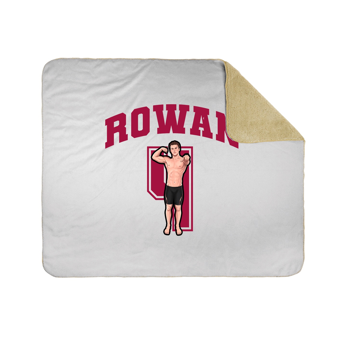 Throw Blanket — Number in White