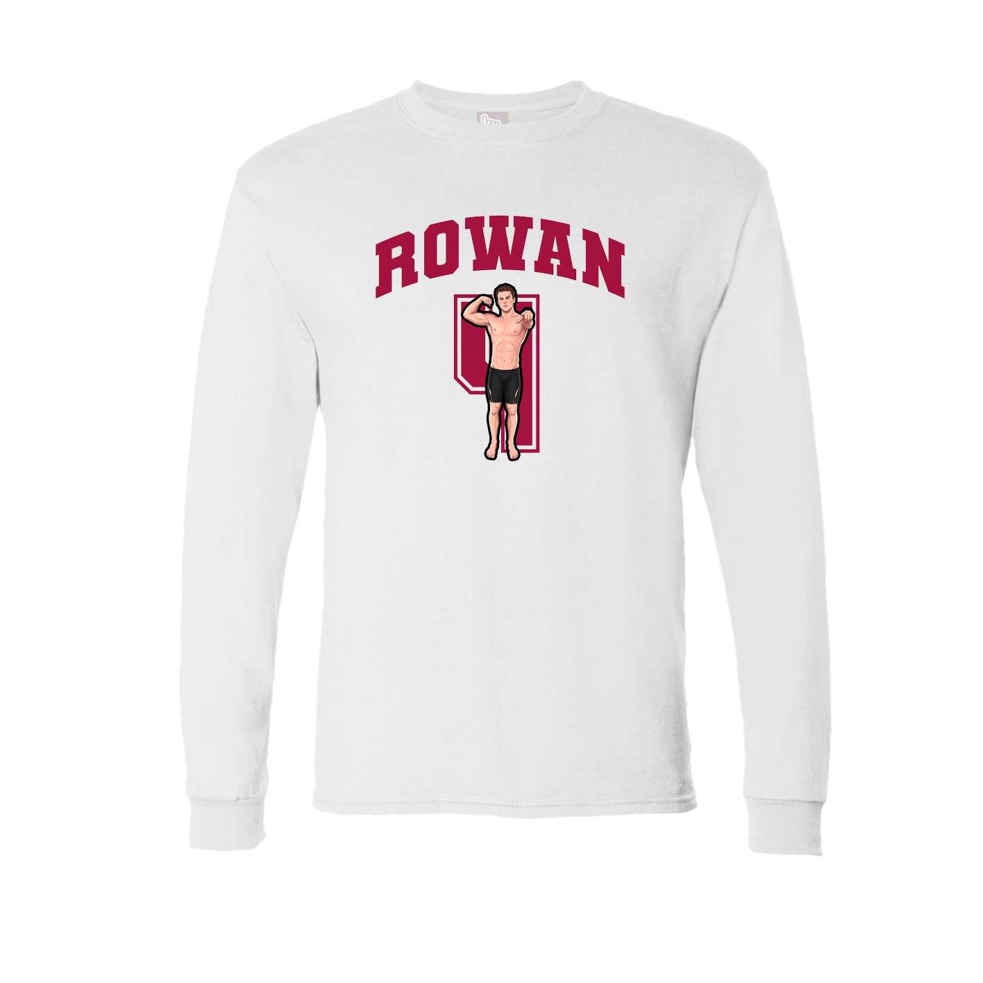 Long Sleeve Tee — Number in White