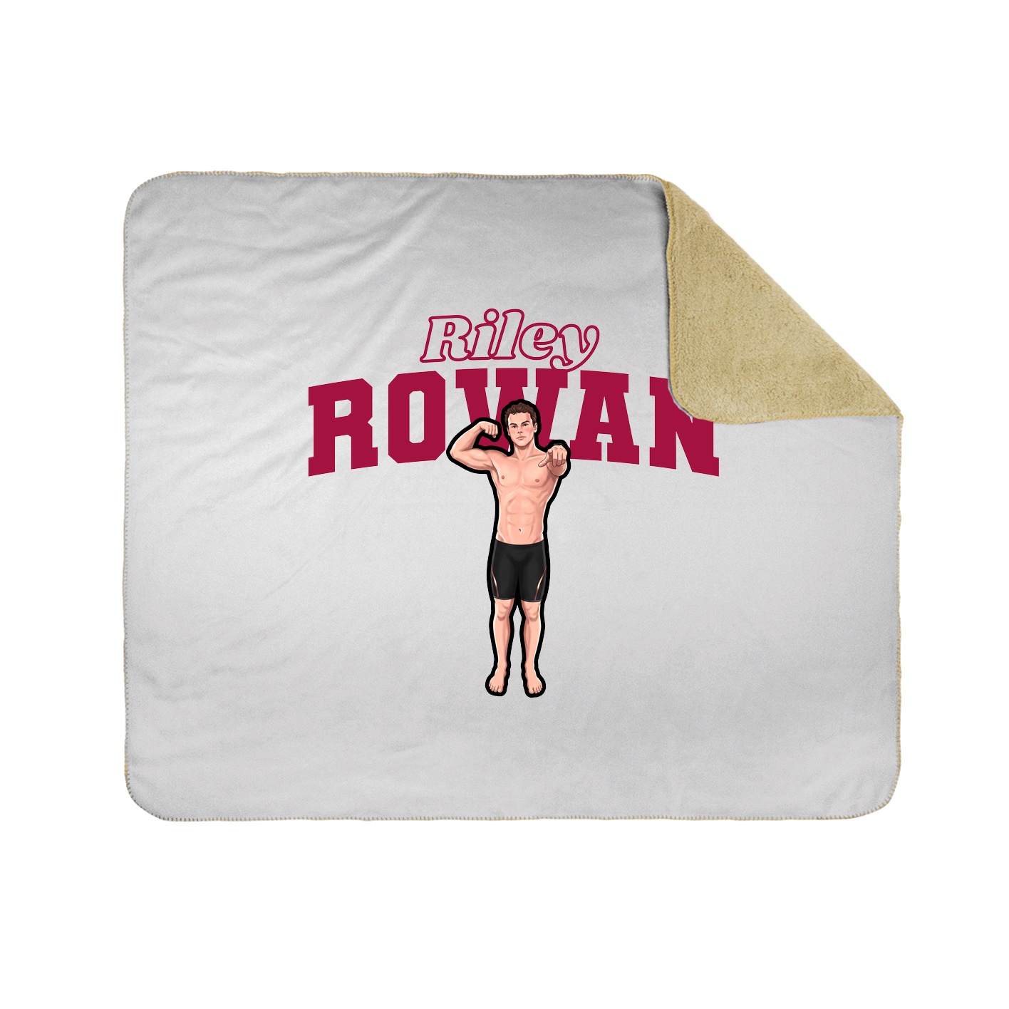Throw Blanket — Name Arch in White