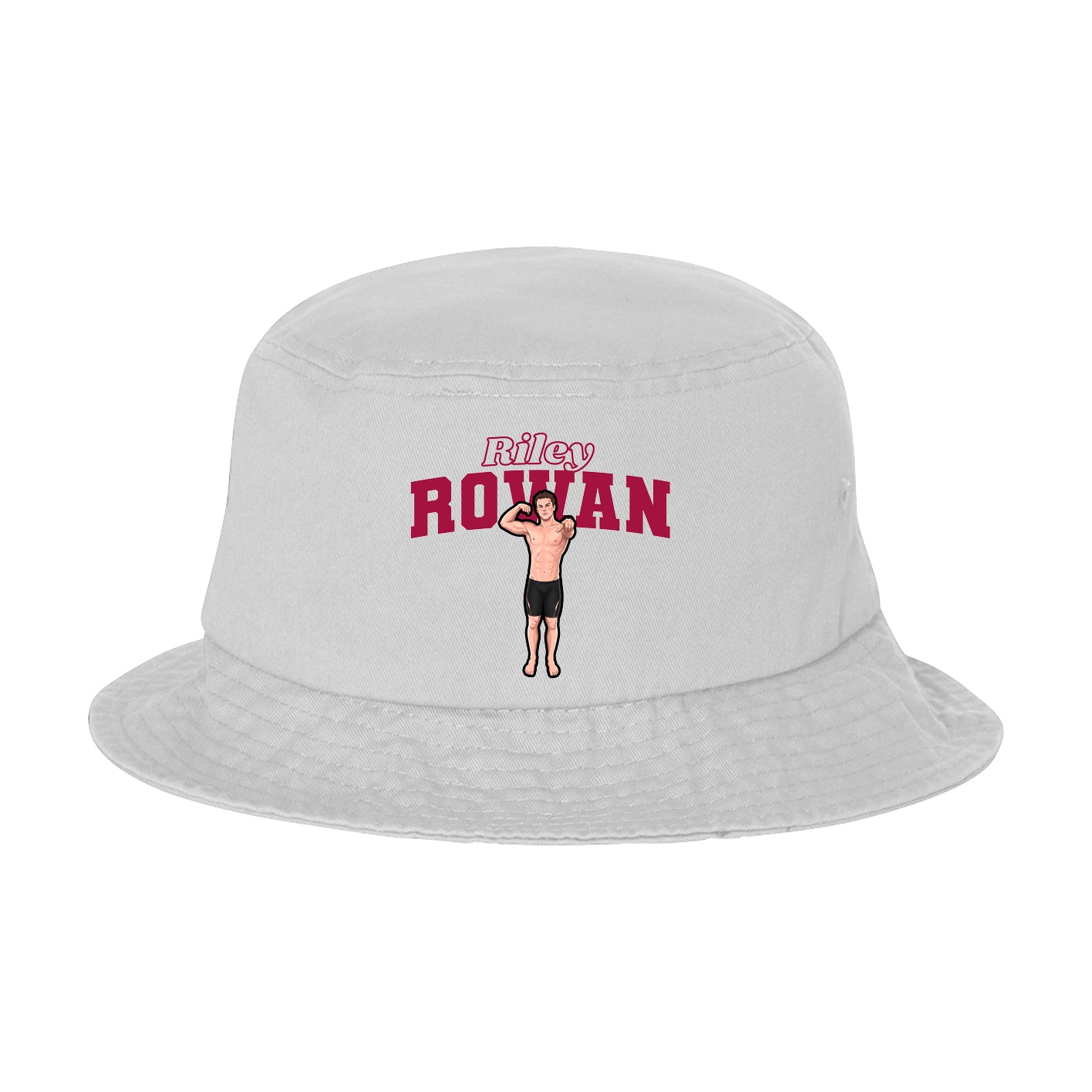 Bucket Cap — Name Arch in White