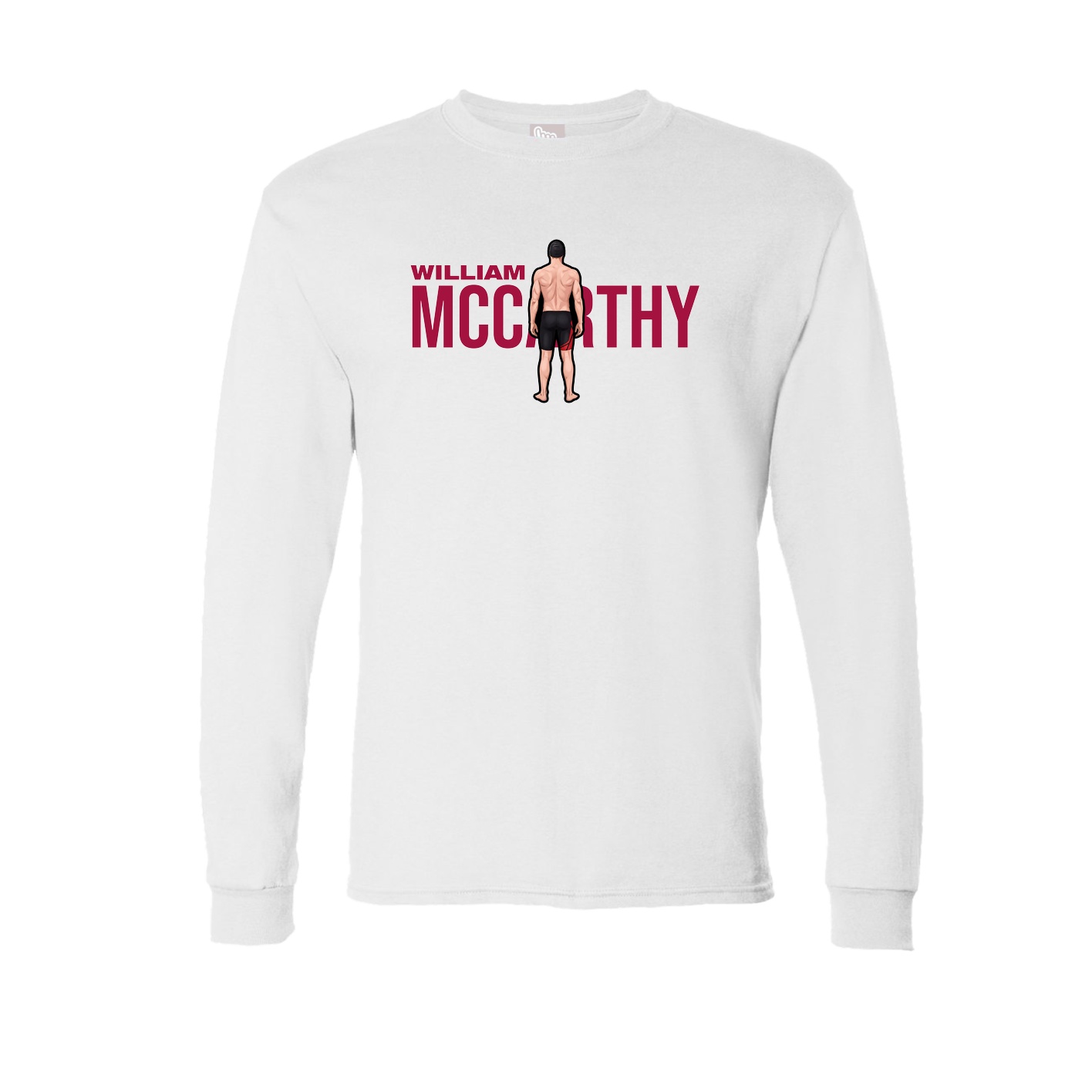 Long Sleeve Tee — Player Name in White