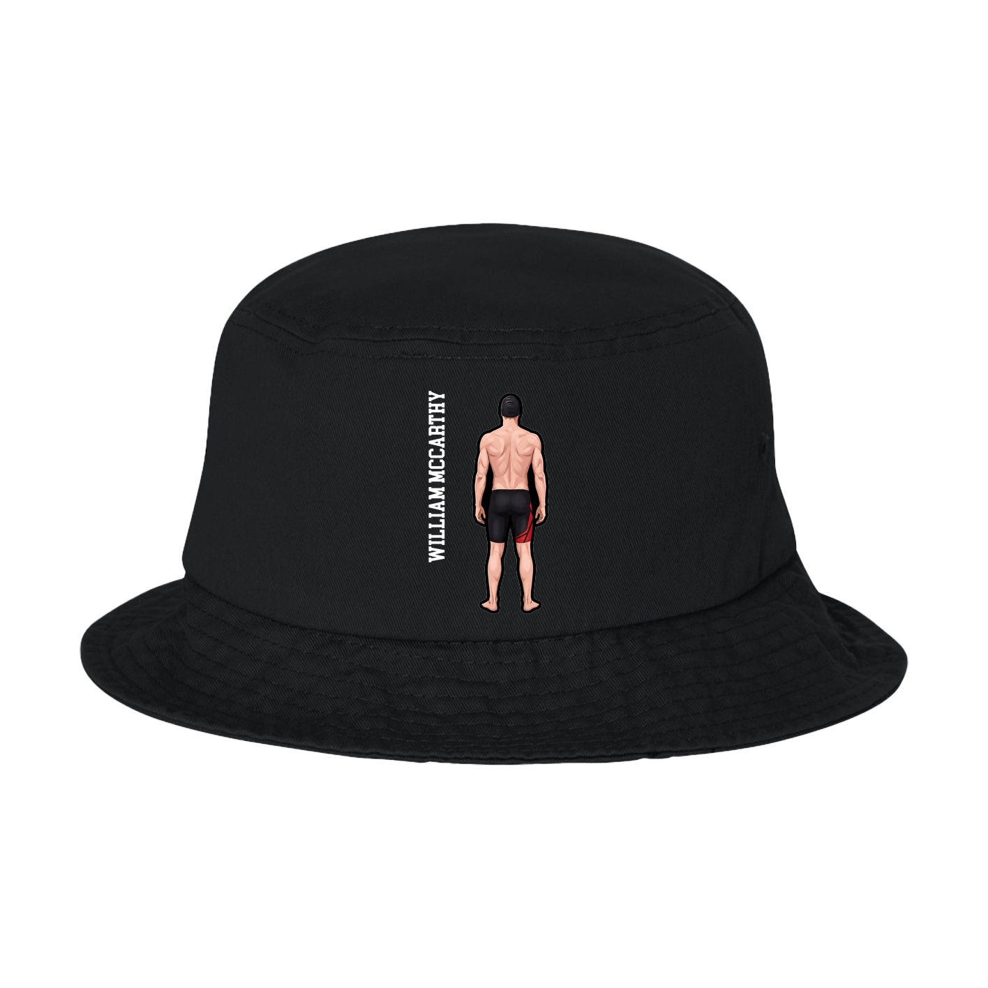 Bucket Cap — Name Vertical in Black