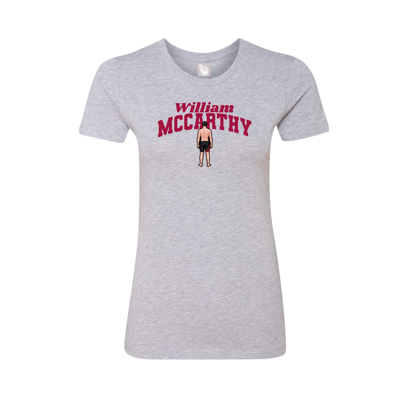 Fitted Women's Tee — Signature Arch in Grey