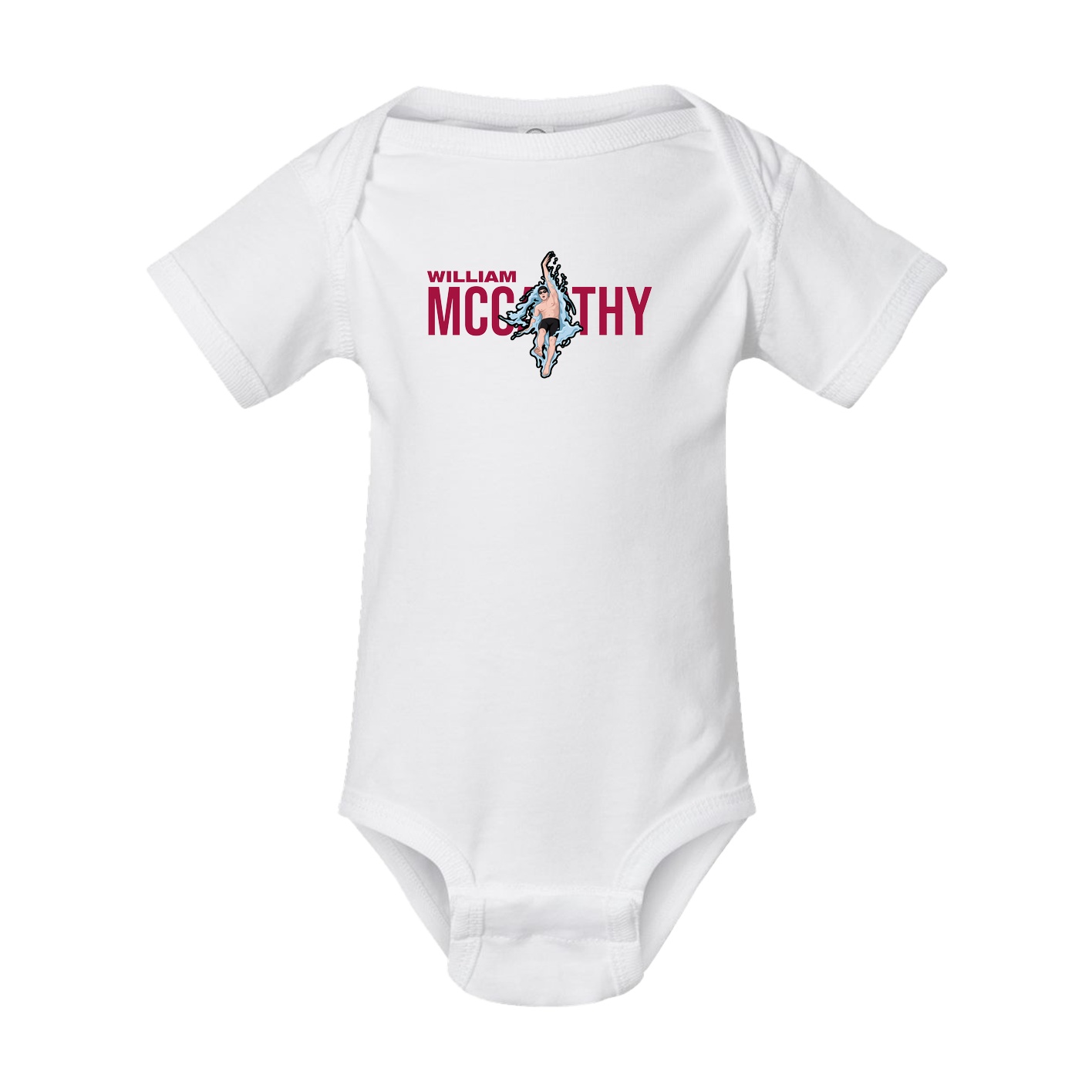 Baby Onesie — Player Name in White