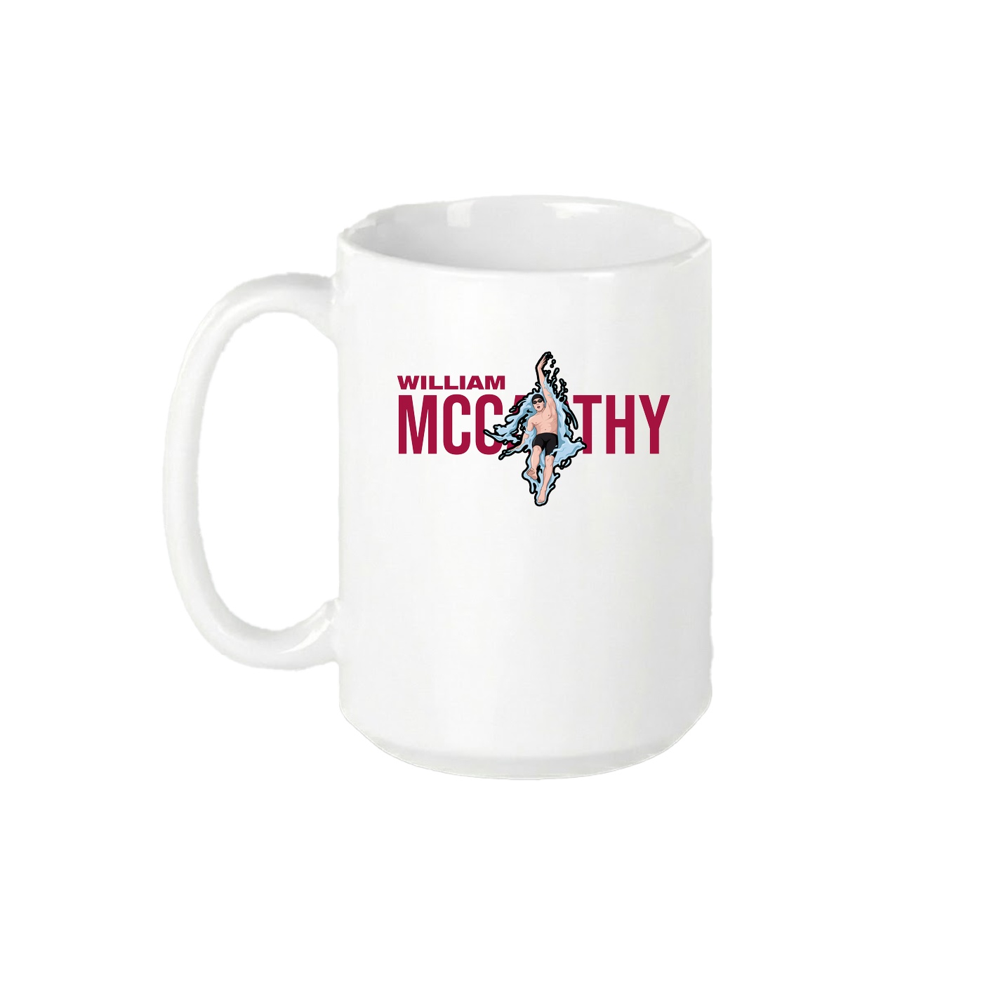 15oz Coffee Mug — Player Name in White