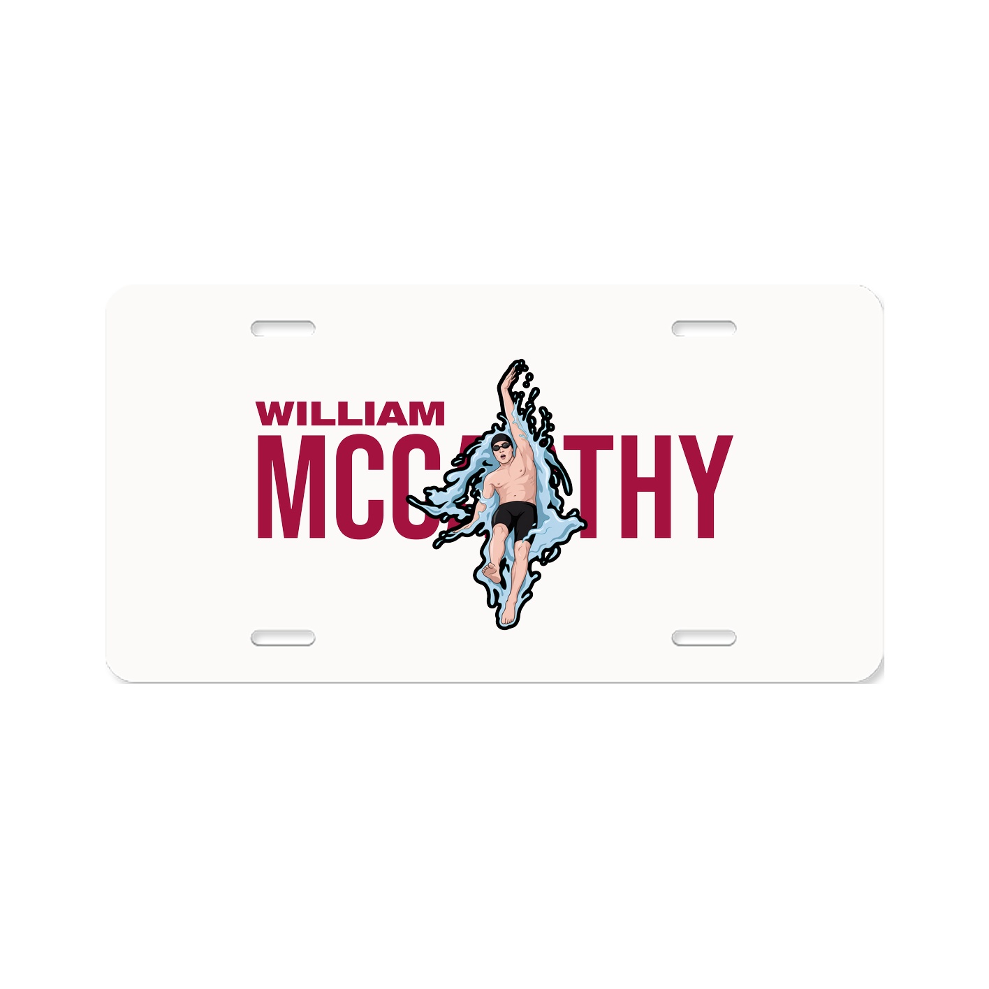License Plate — Player Name in Classic