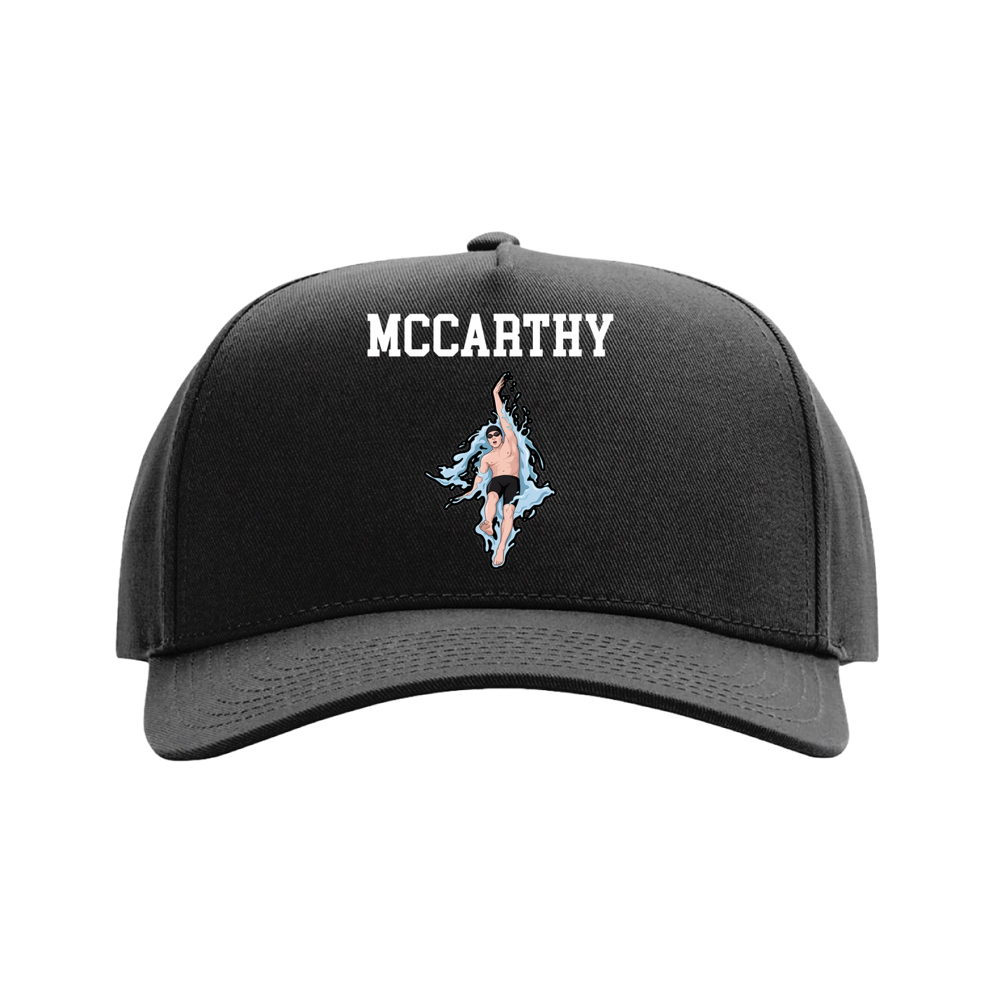 Full Fabric Five-Panel Champ Cap — Shirsey in Black