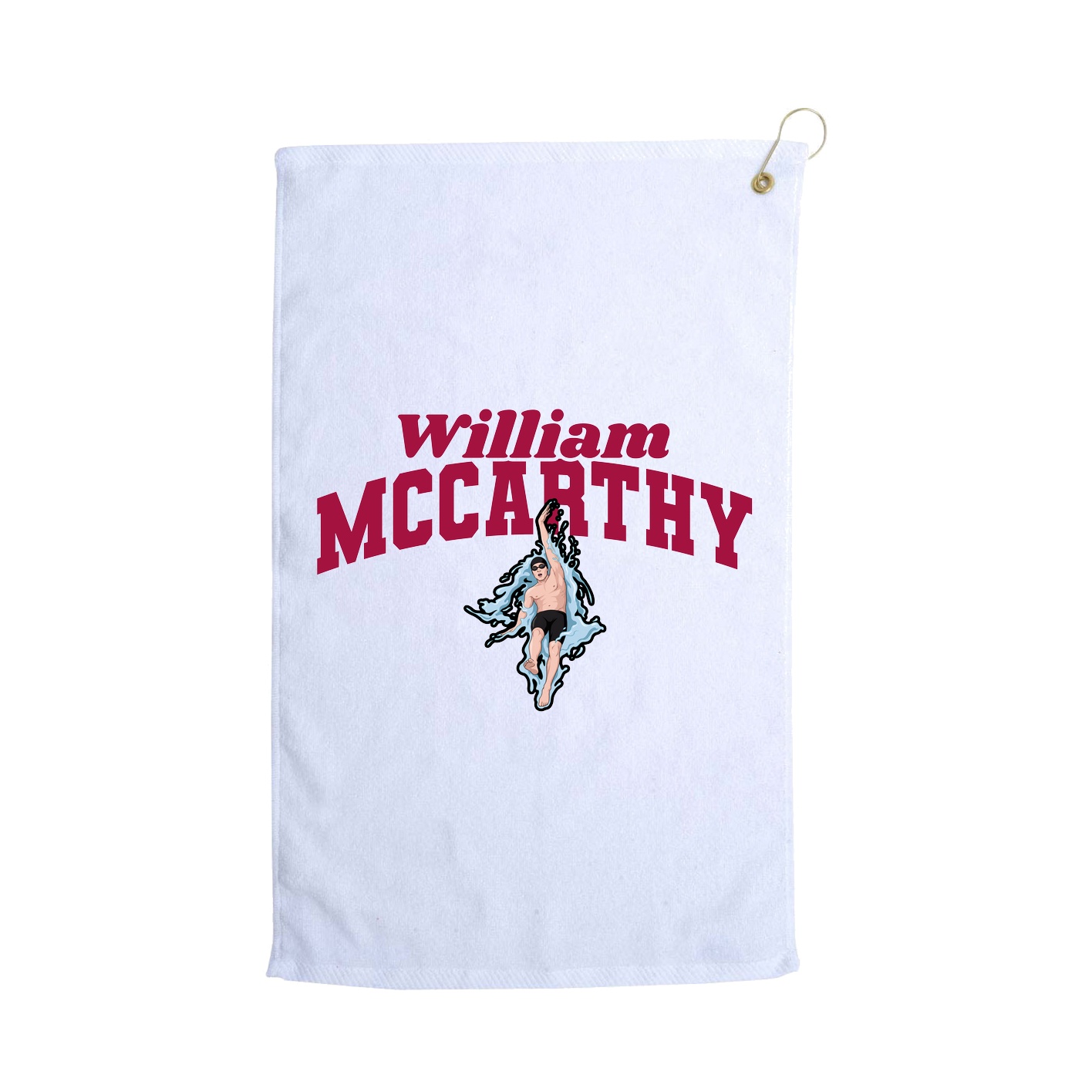 Golf Towel — Signature Arch in White