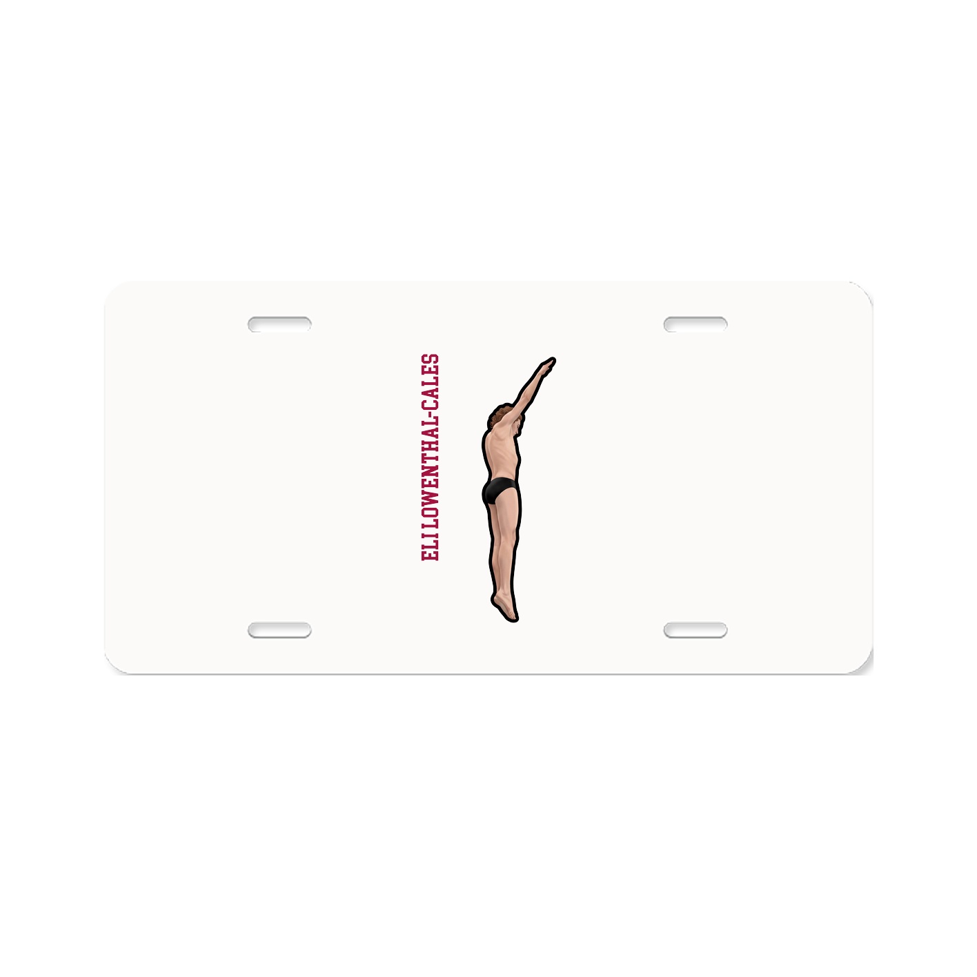 License Plate — Name Vertical in Classic