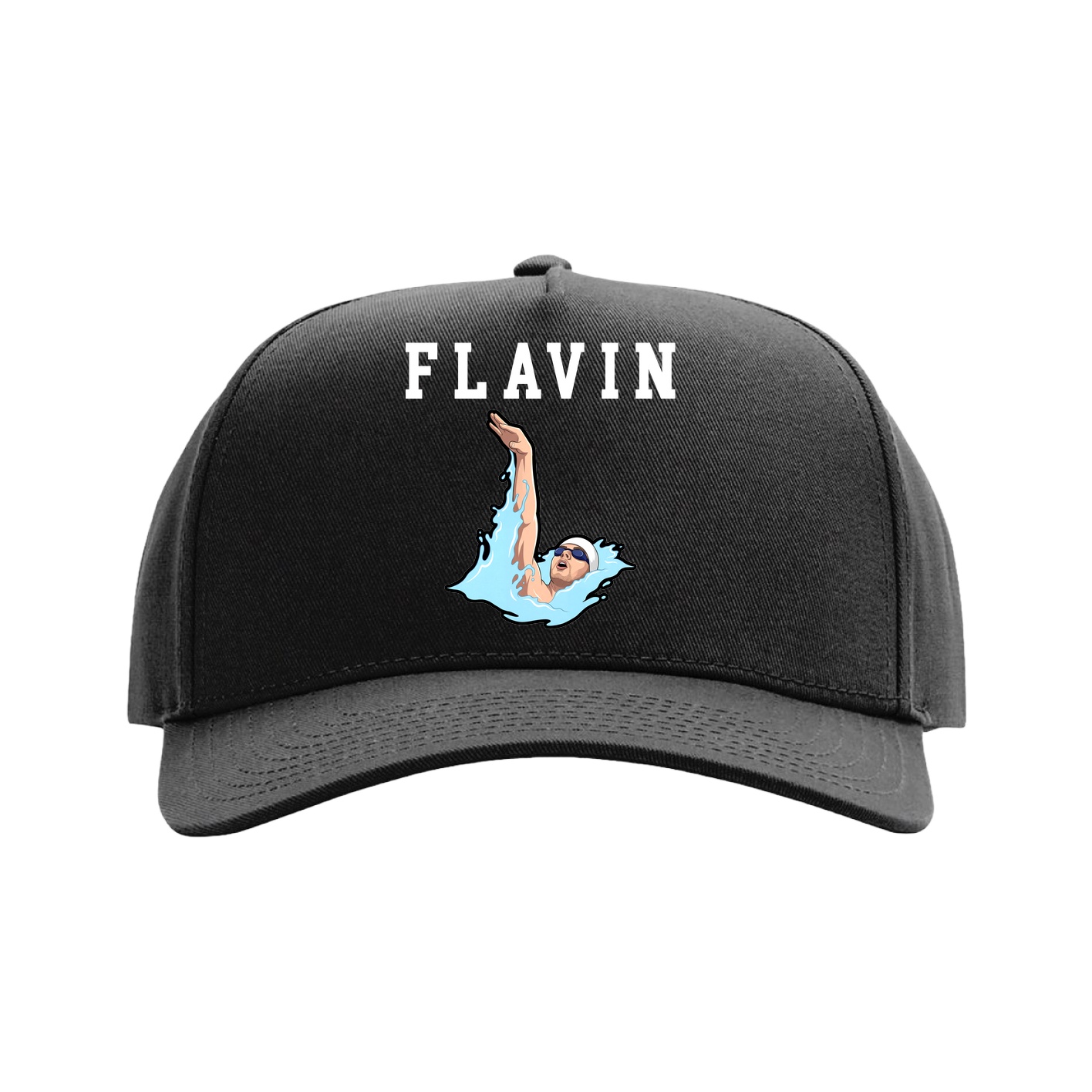 Full Fabric Five-Panel Champ Cap — Shirsey in Black