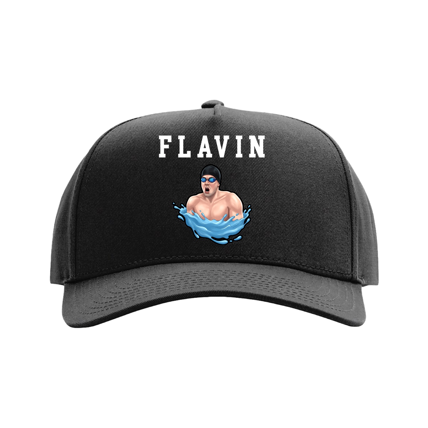 Full Fabric Five-Panel Champ Cap — Shirsey in Black