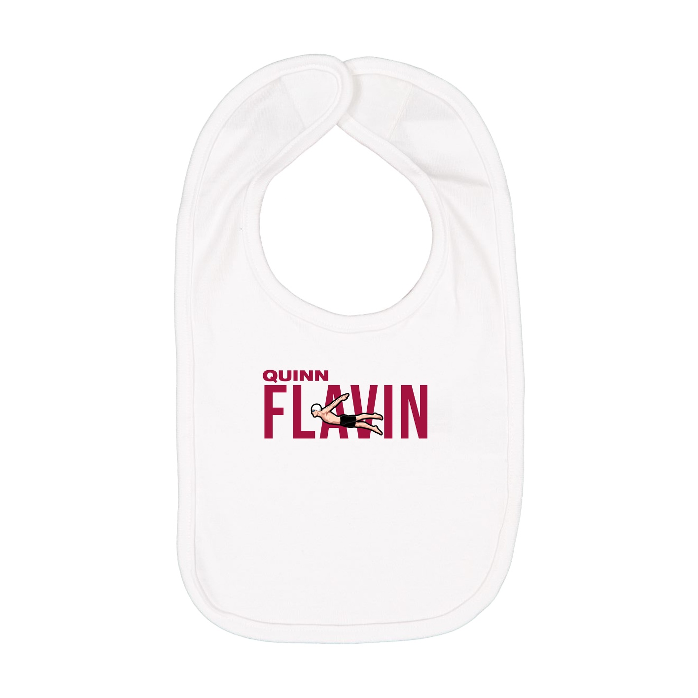 Infant Bib — Player Name in White