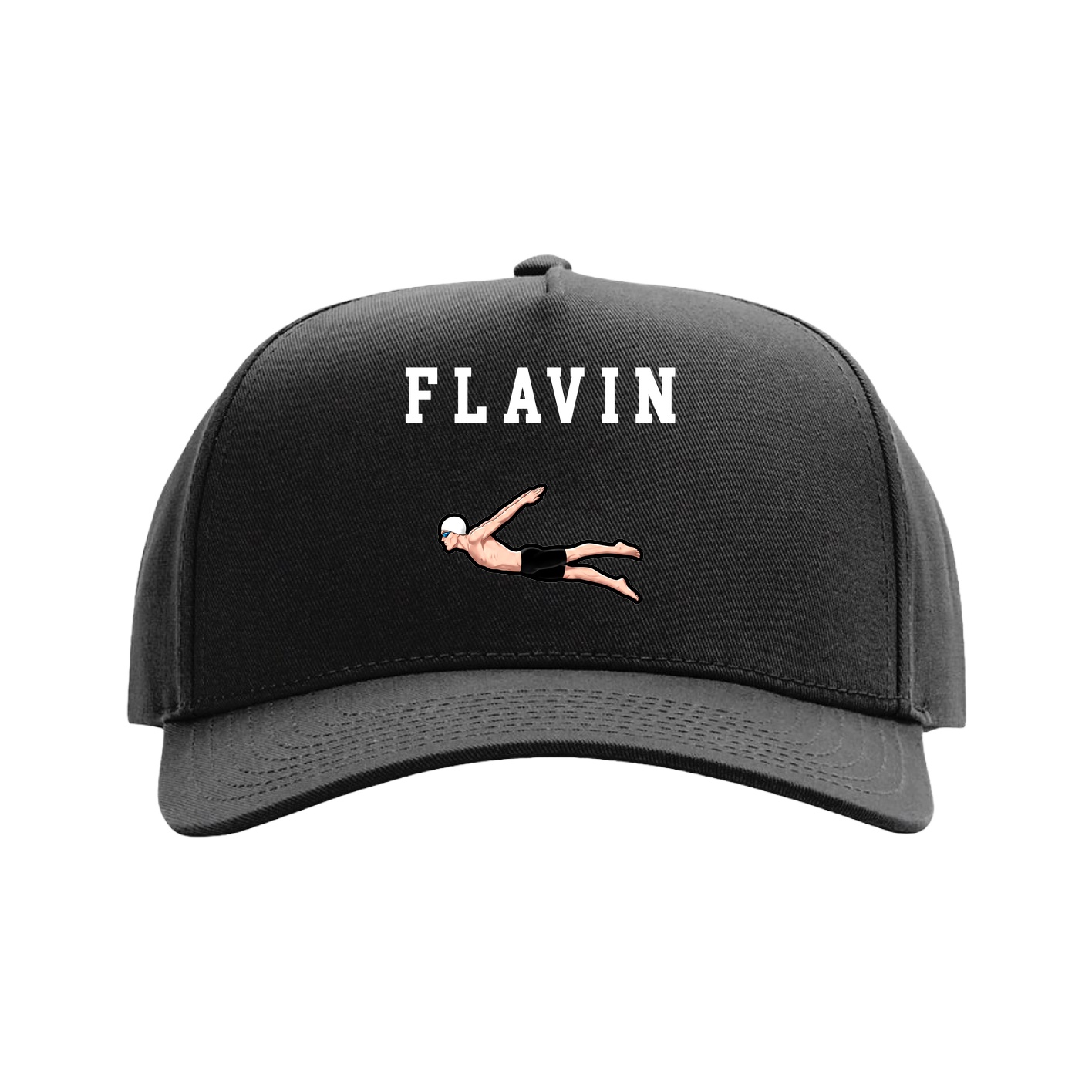 Full Fabric Five-Panel Champ Cap — Shirsey in Black
