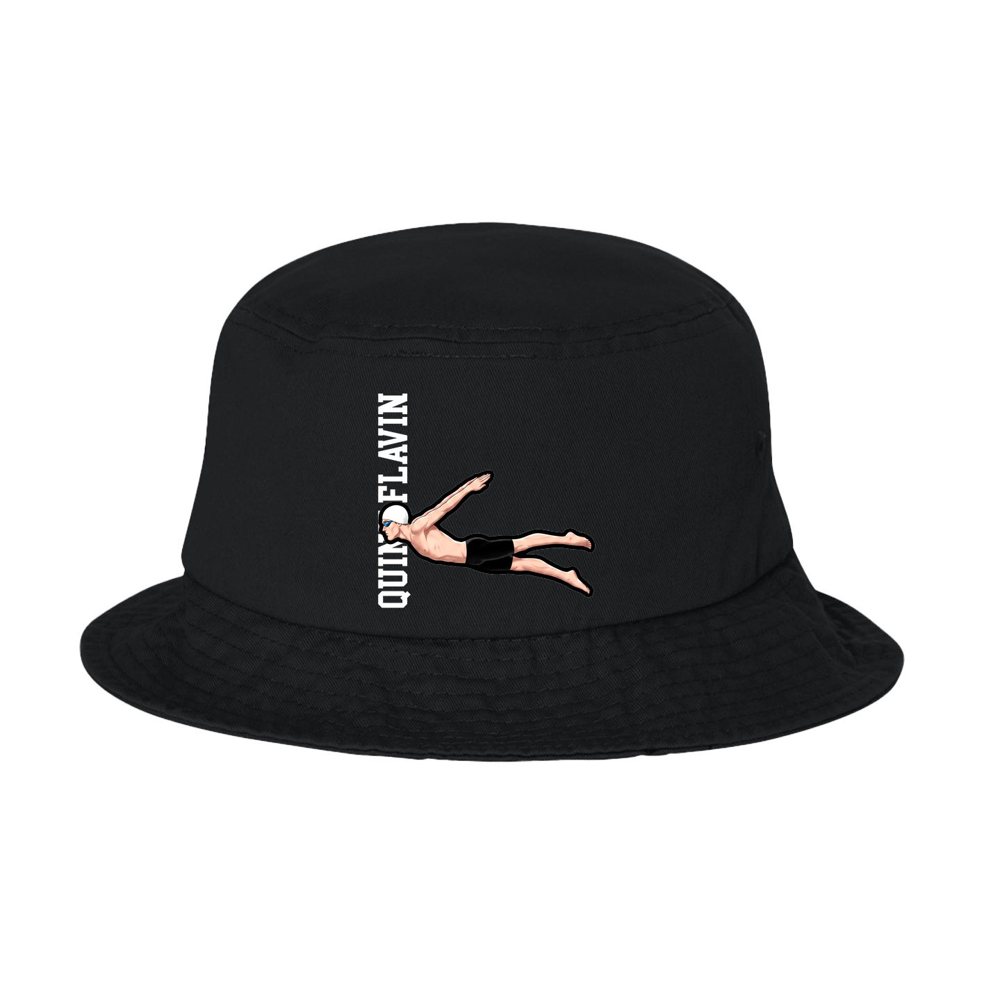 Bucket Cap — Name Vertical in Black