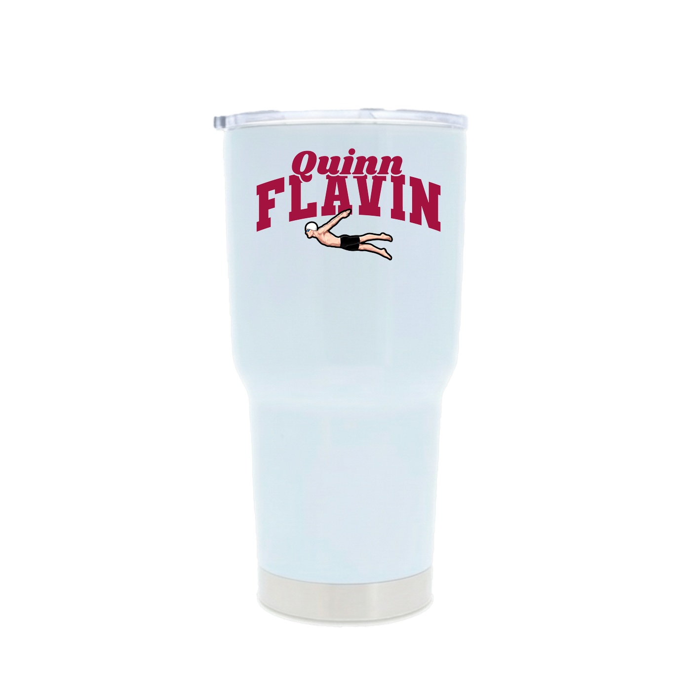 30oz Stainless Steel Tumbler — Signature Arch in White