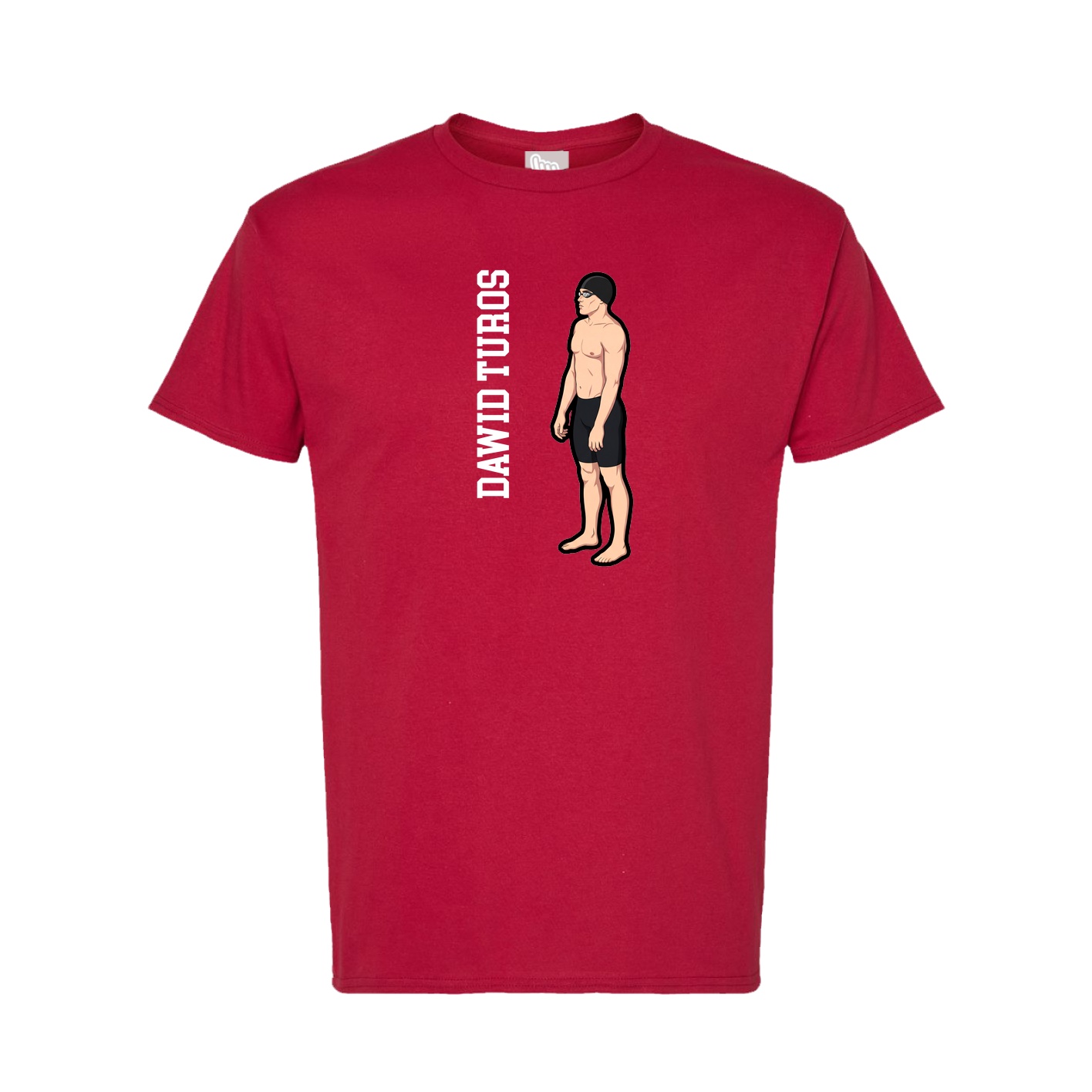 Tee — Name Vertical in Crimson