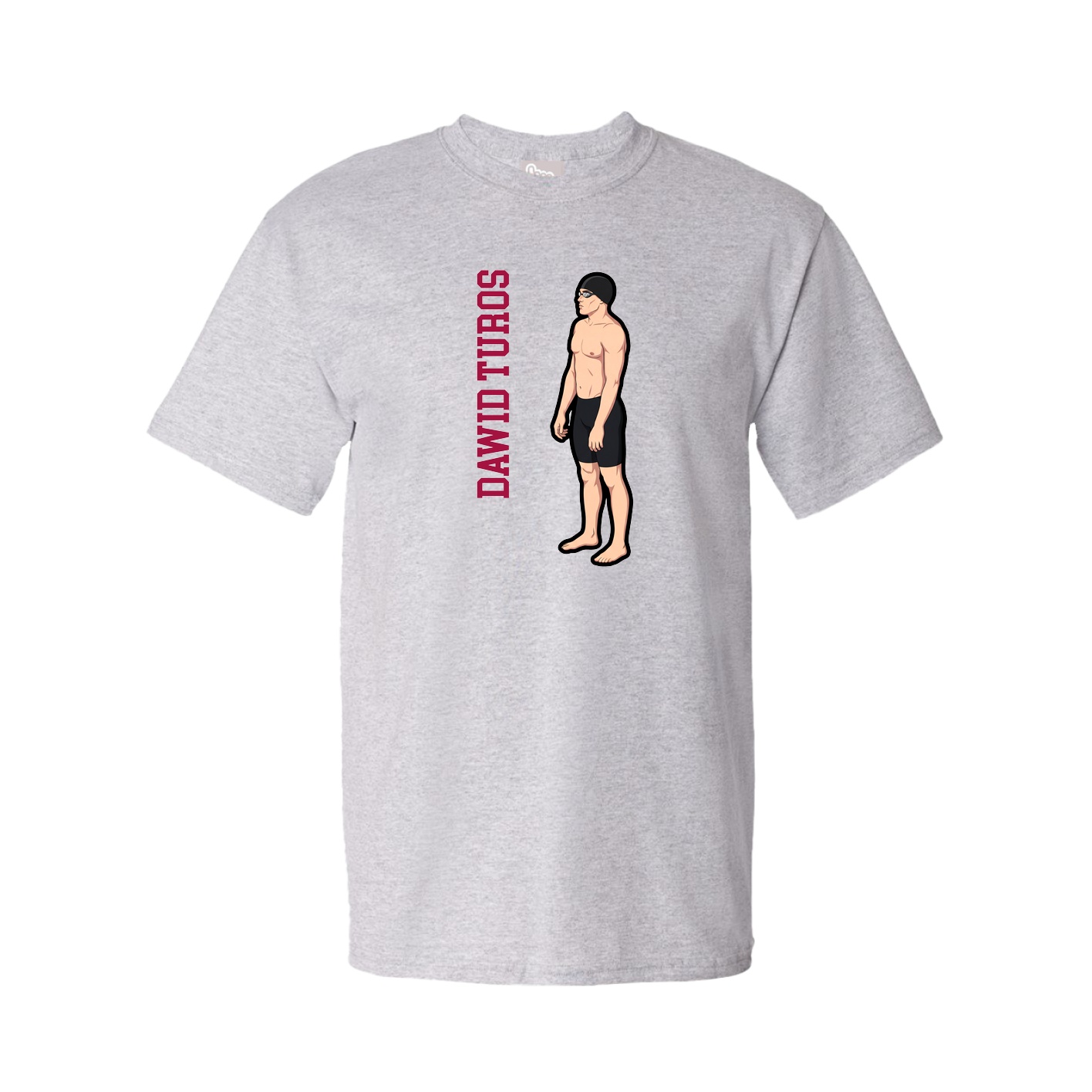 Youth Tee — Name Vertical in Grey
