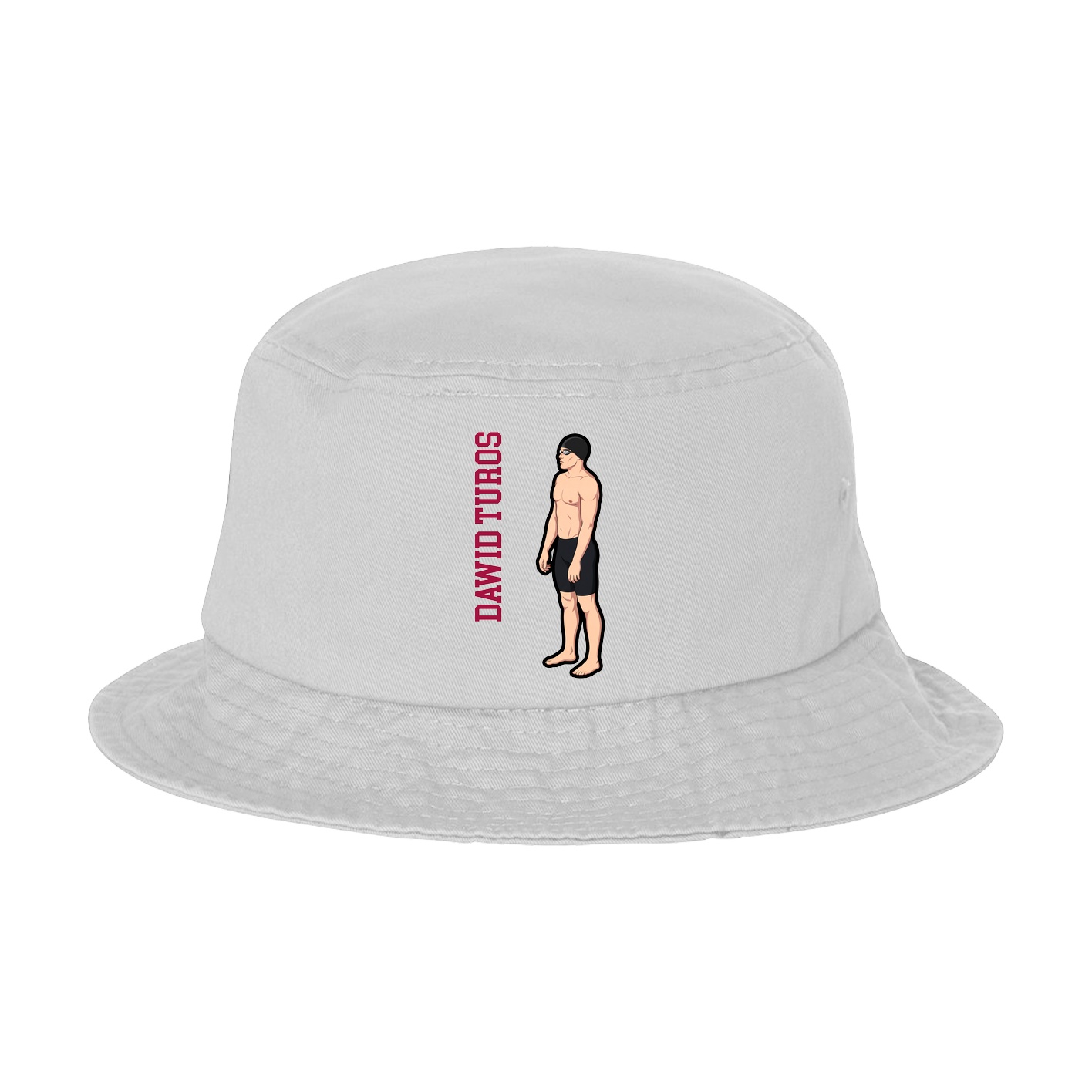 Bucket Cap — Name Vertical in White