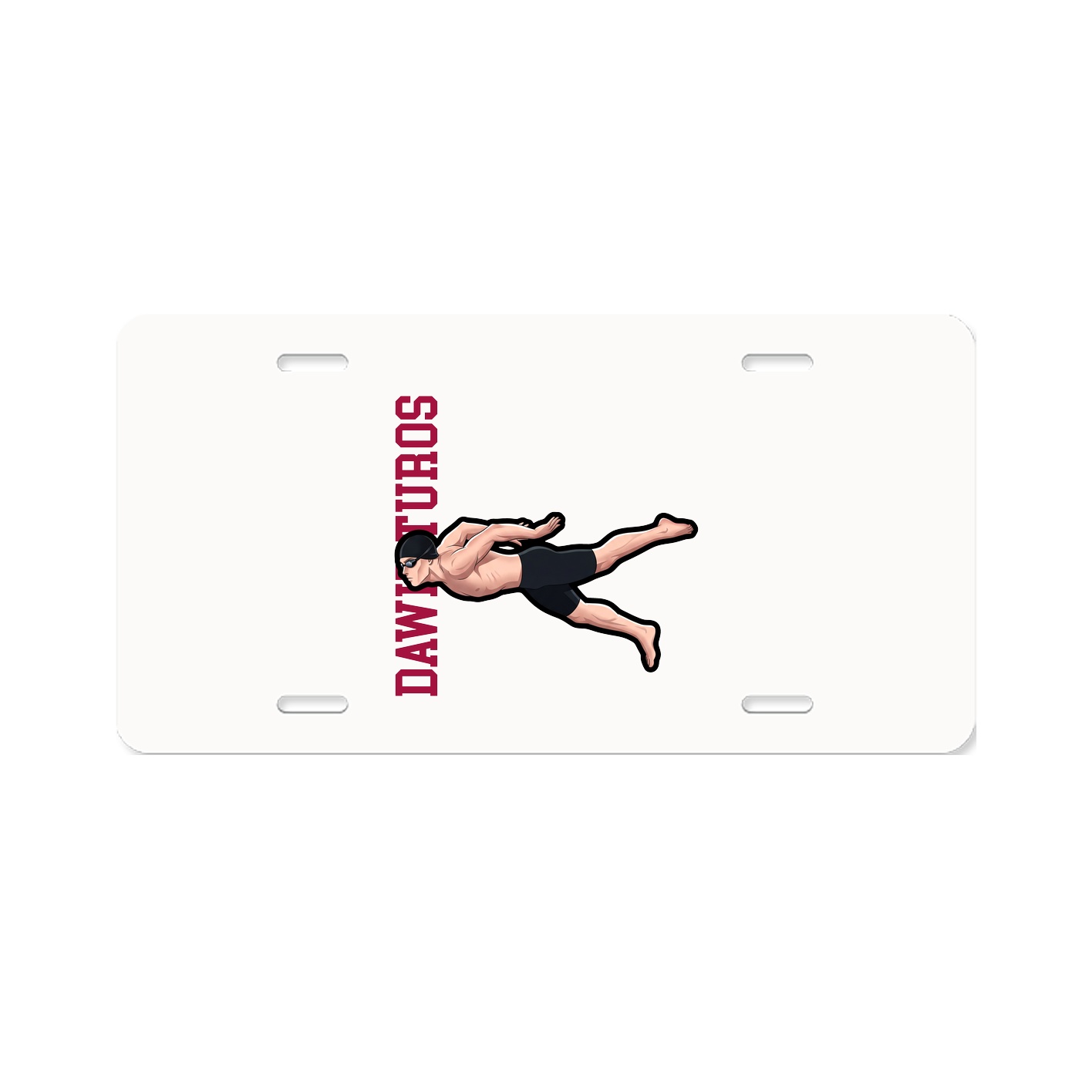 License Plate — Name Vertical in Classic
