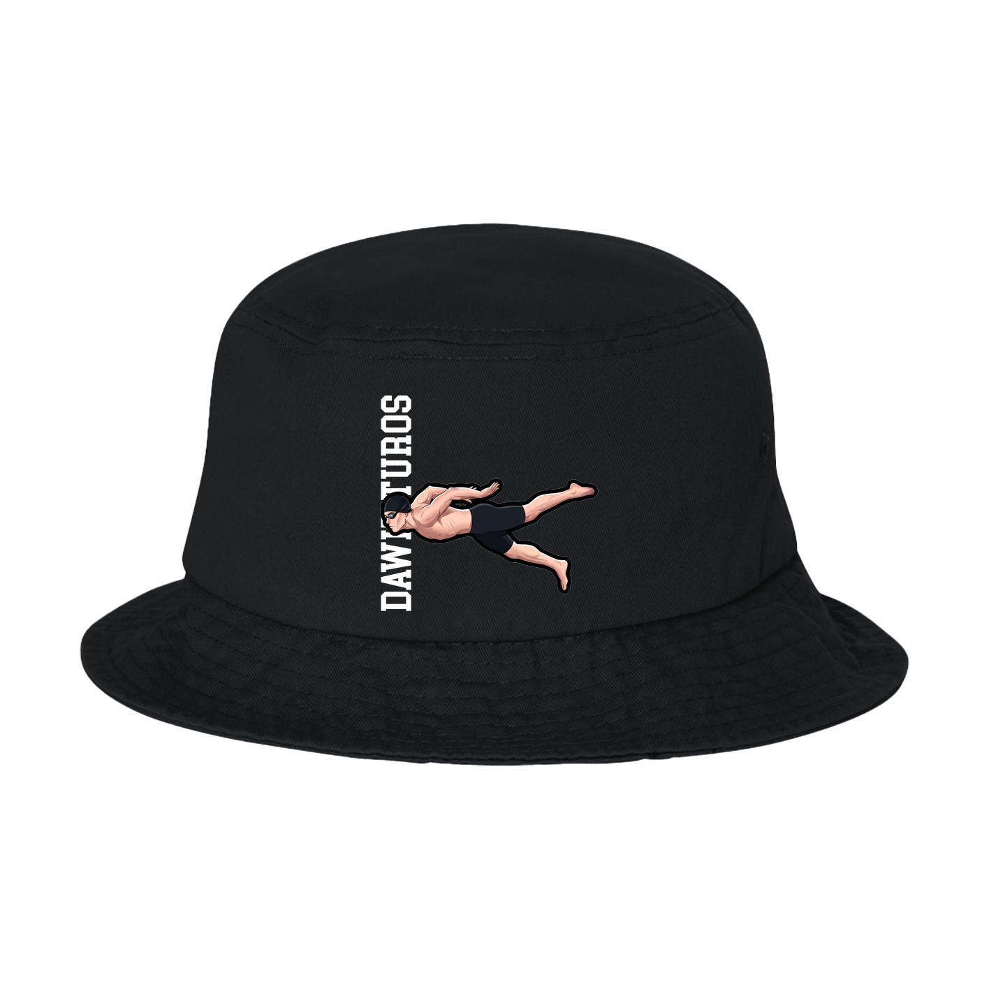 Bucket Cap — Name Vertical in Black