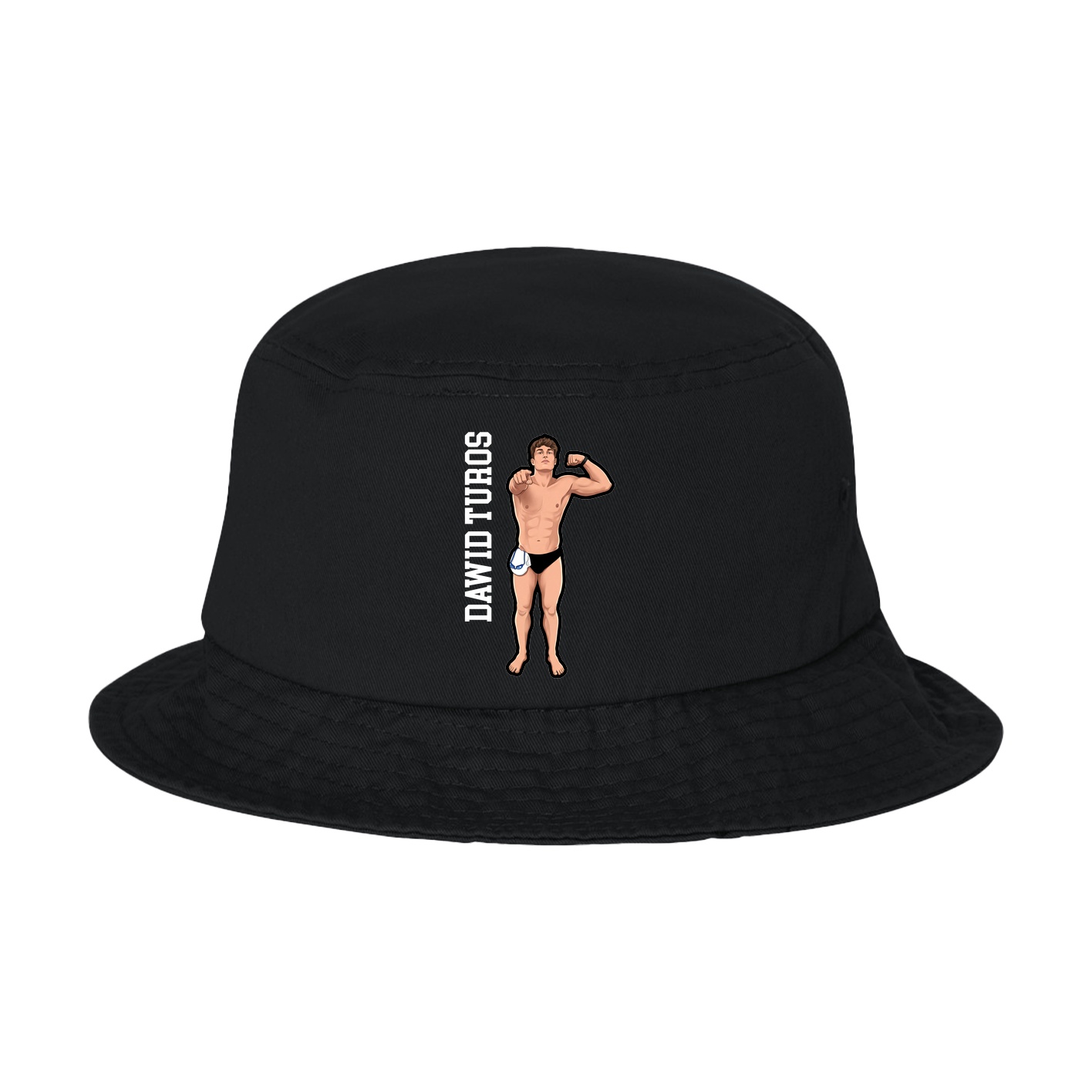 Bucket Cap — Name Vertical in Black
