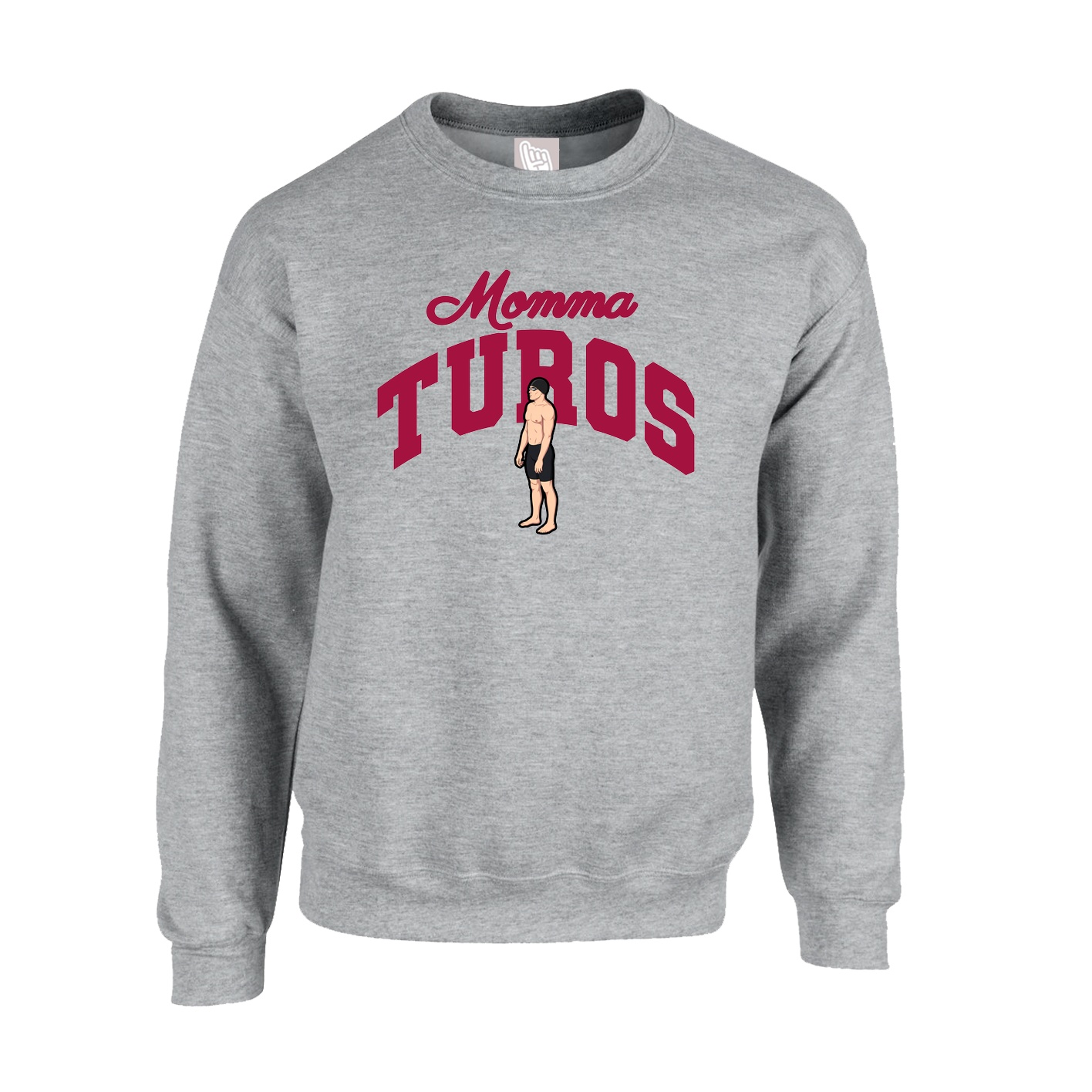 Fleece Crew — Mothers Day Arch in Grey