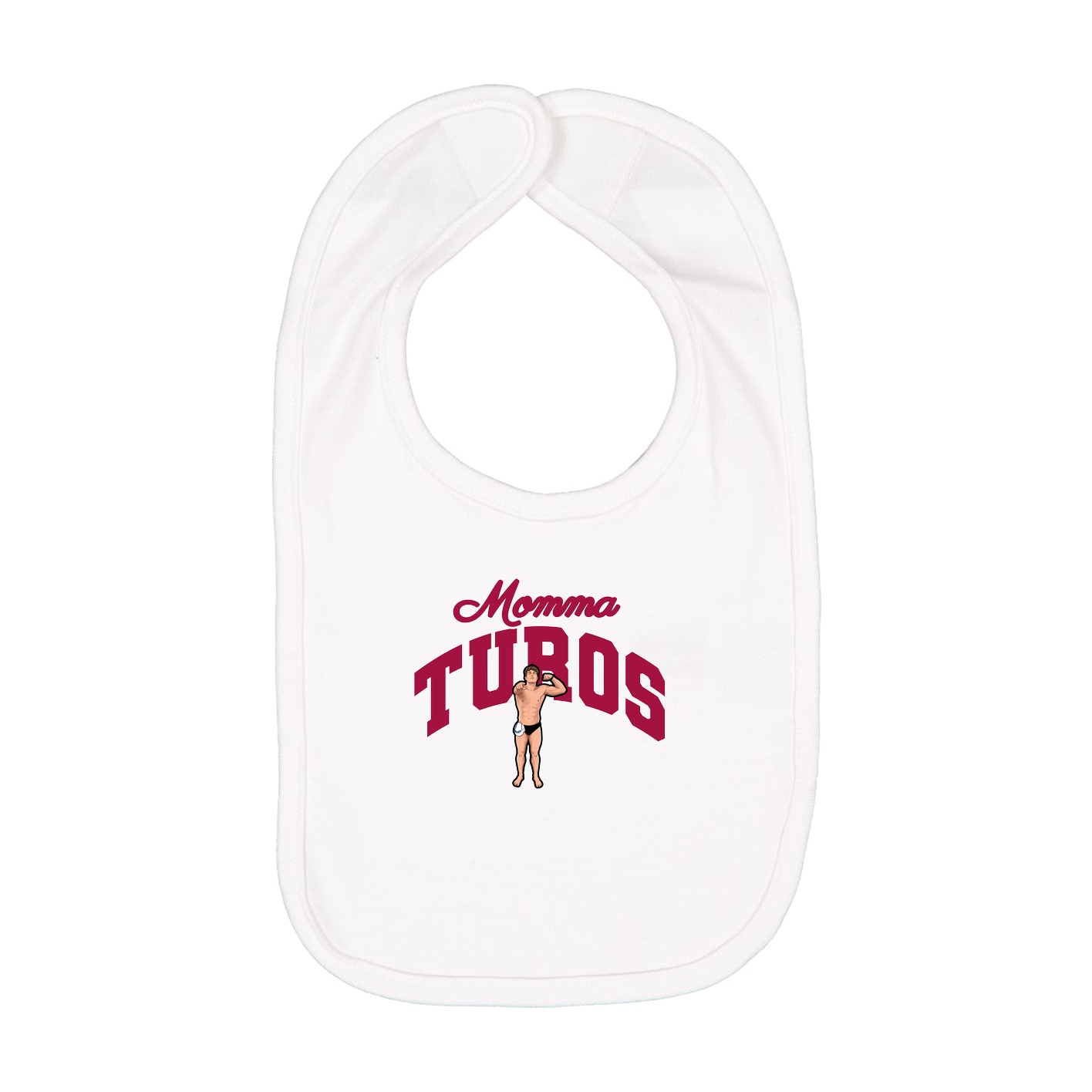 Infant Bib — Mothers Day Arch in White