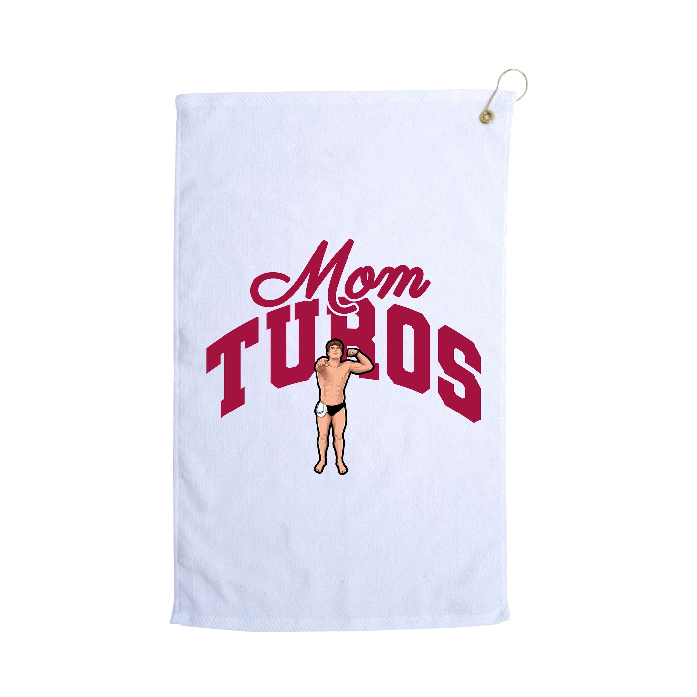 Golf Towel — Mothers Day Arch in White