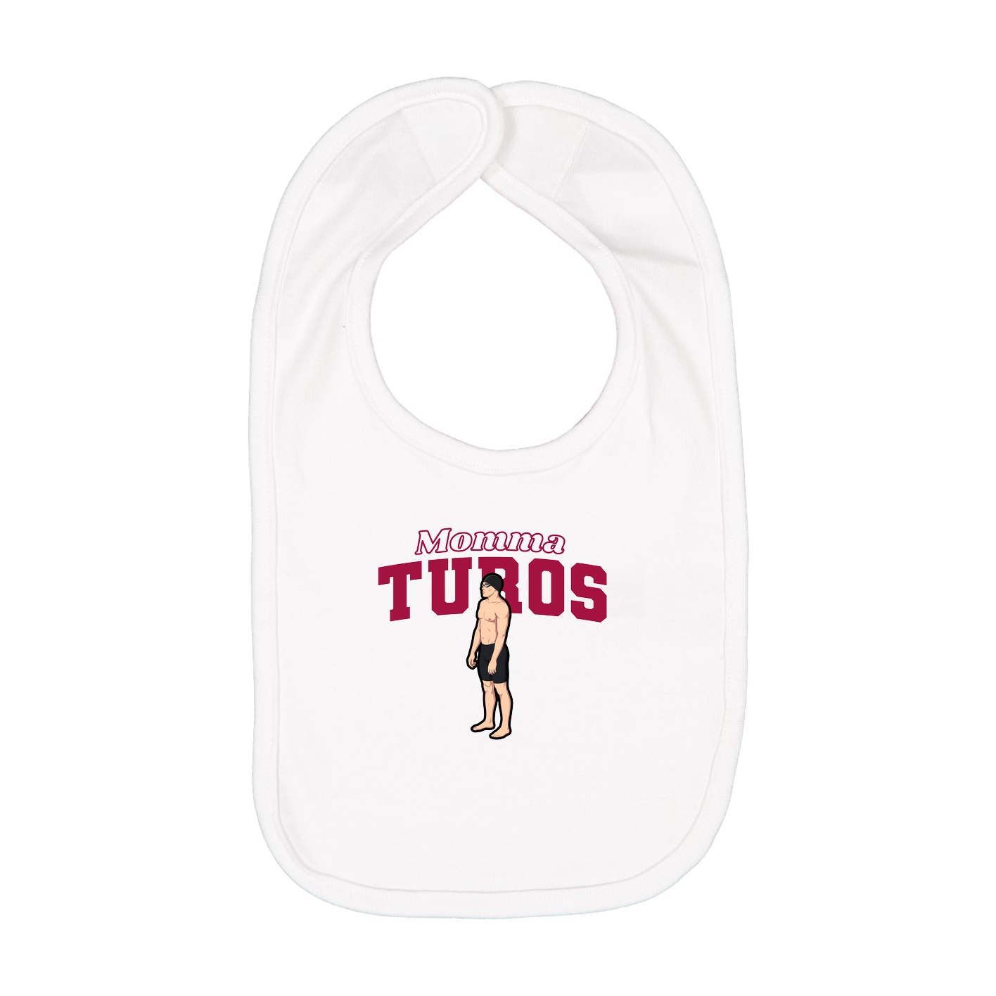 Infant Bib — Mothers Day Block in White