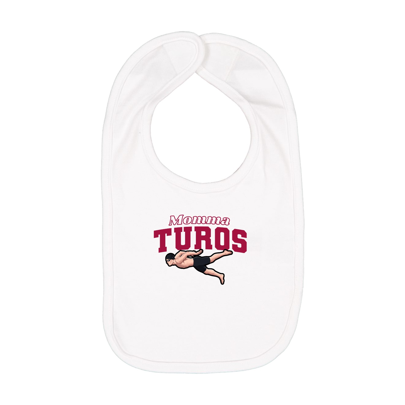 Infant Bib — Mothers Day Block in White