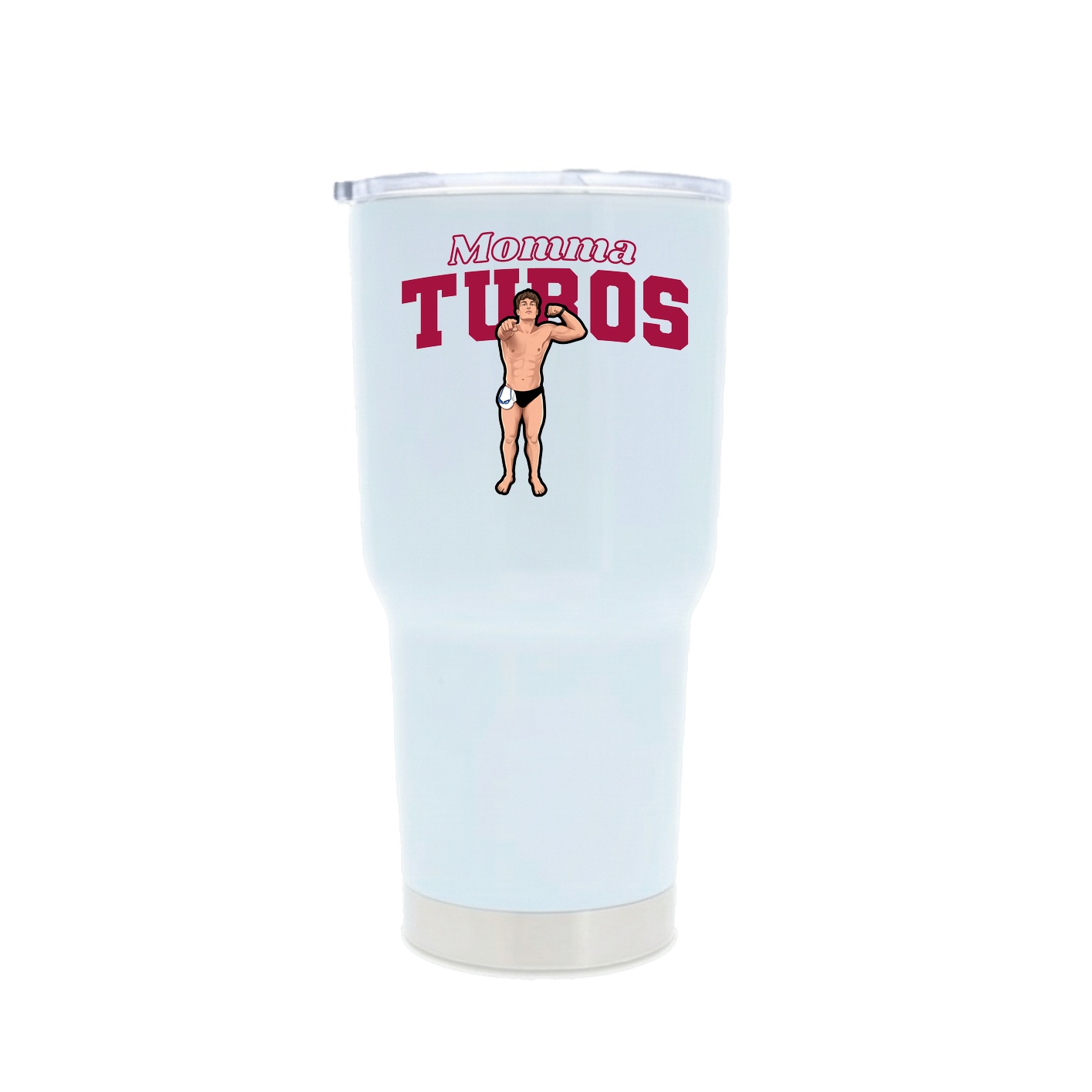 30oz Stainless Steel Tumbler — Mothers Day Block in White