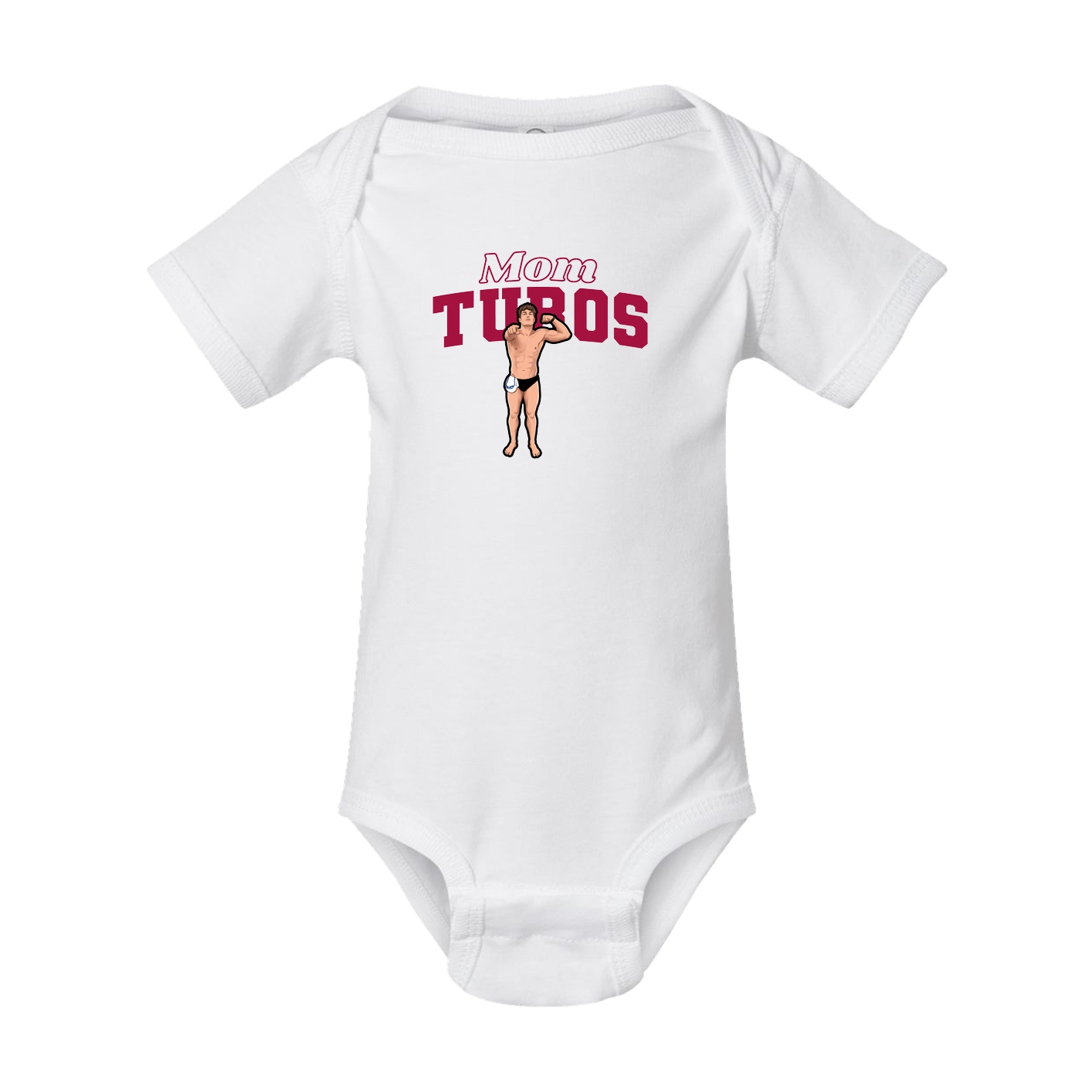 Baby Onesie — Mothers Day Block in White