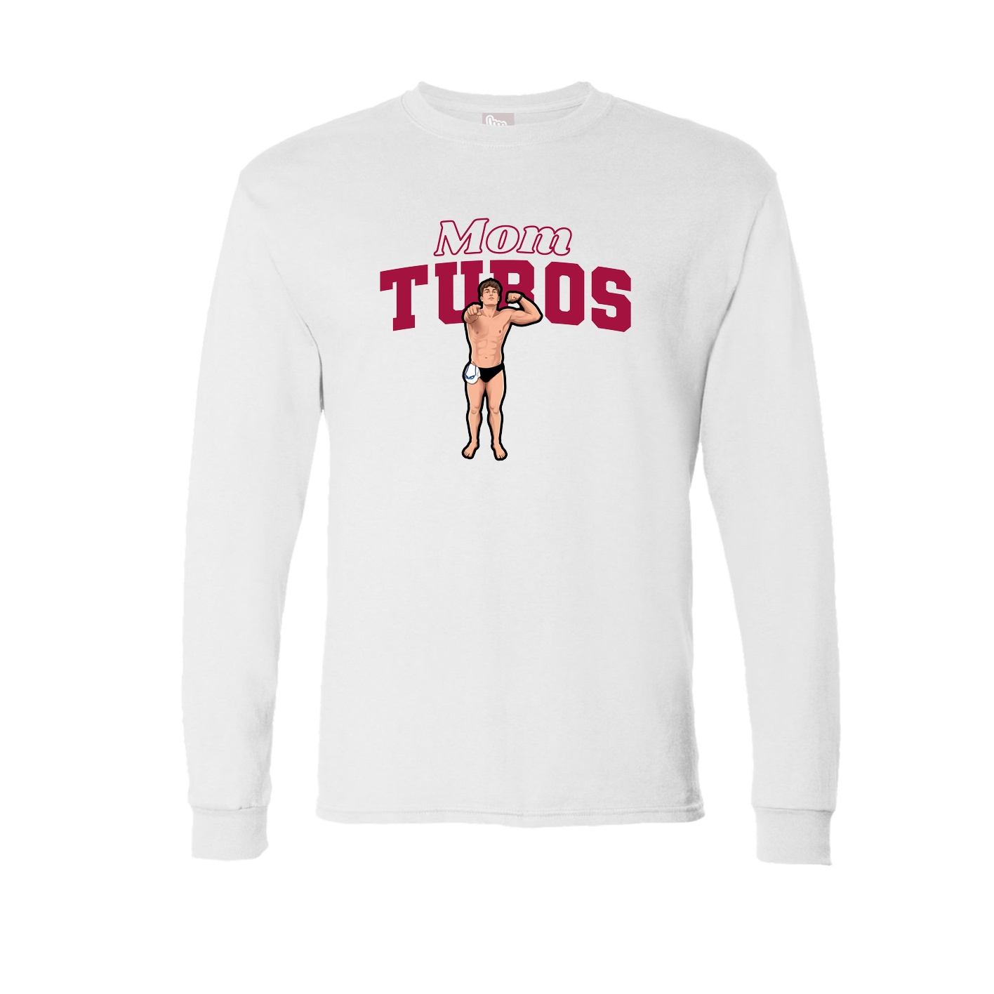 Long Sleeve Tee — Mothers Day Block in White