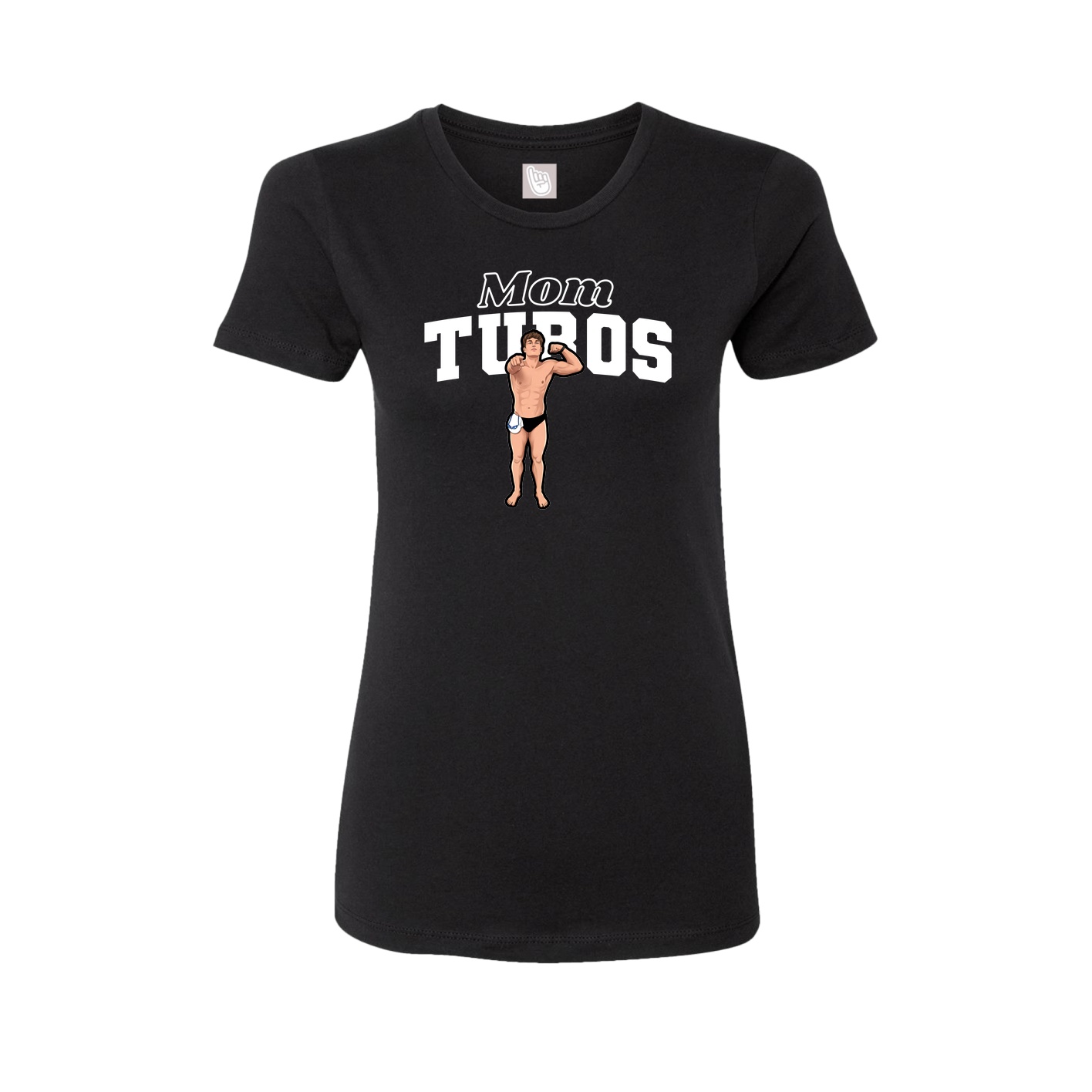 Womens Tee — Mothers Day Block in Black