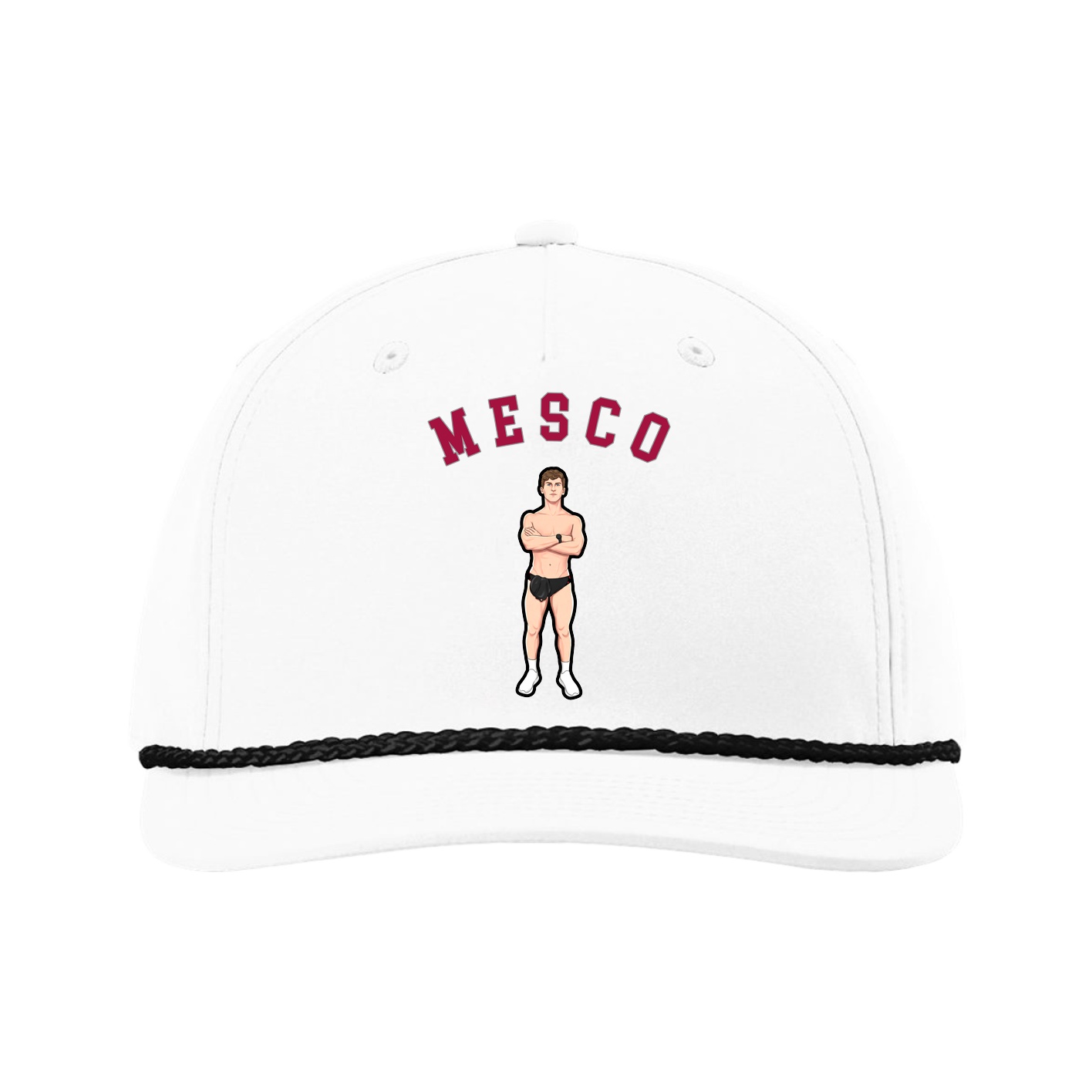 Five-Panel Classic Rope Cap — Shirsey Arch in White