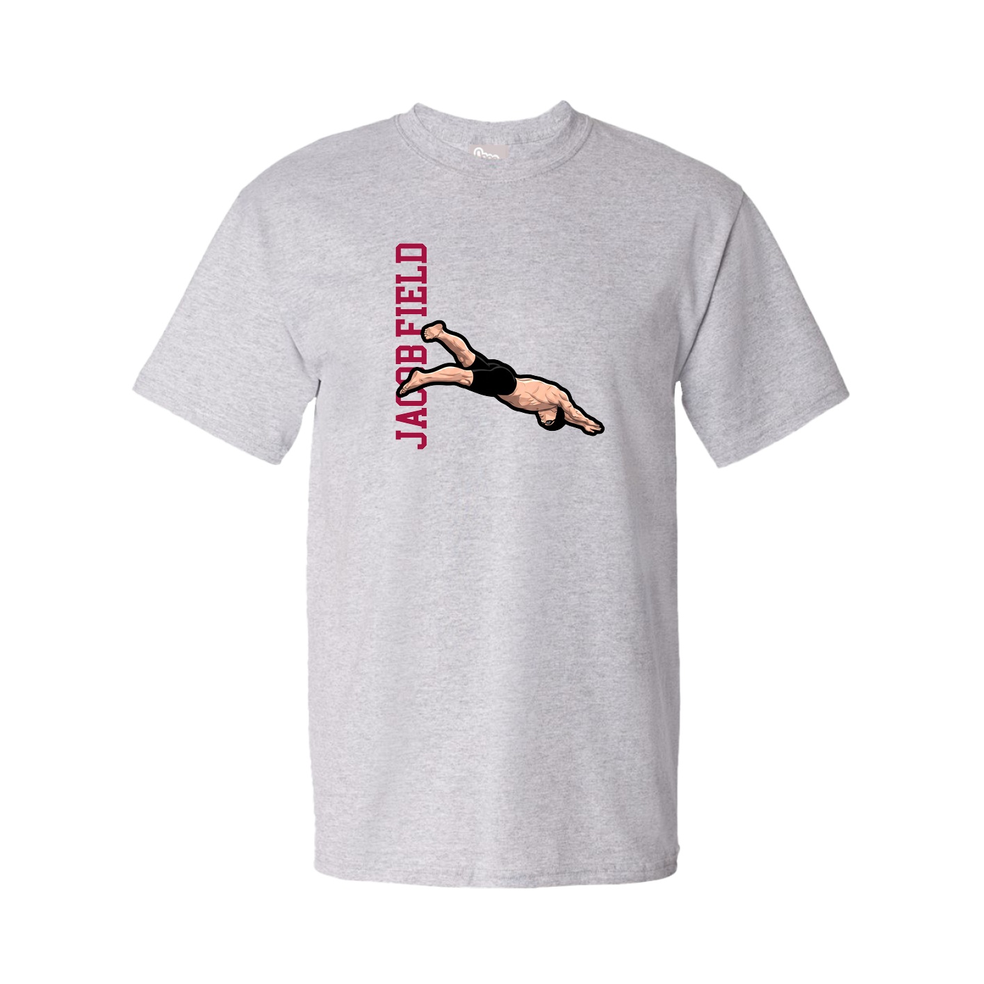 Tee — Name Vertical in Grey