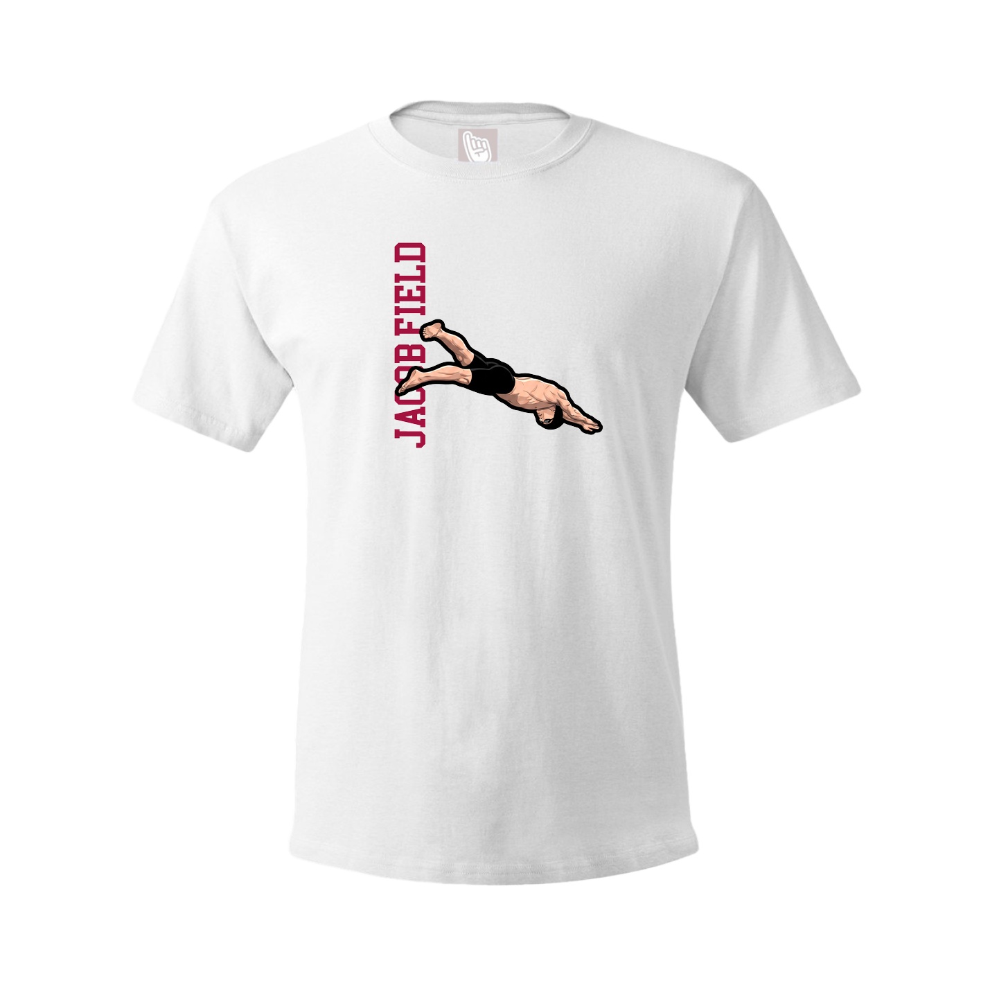 Youth Tee — Name Vertical in White