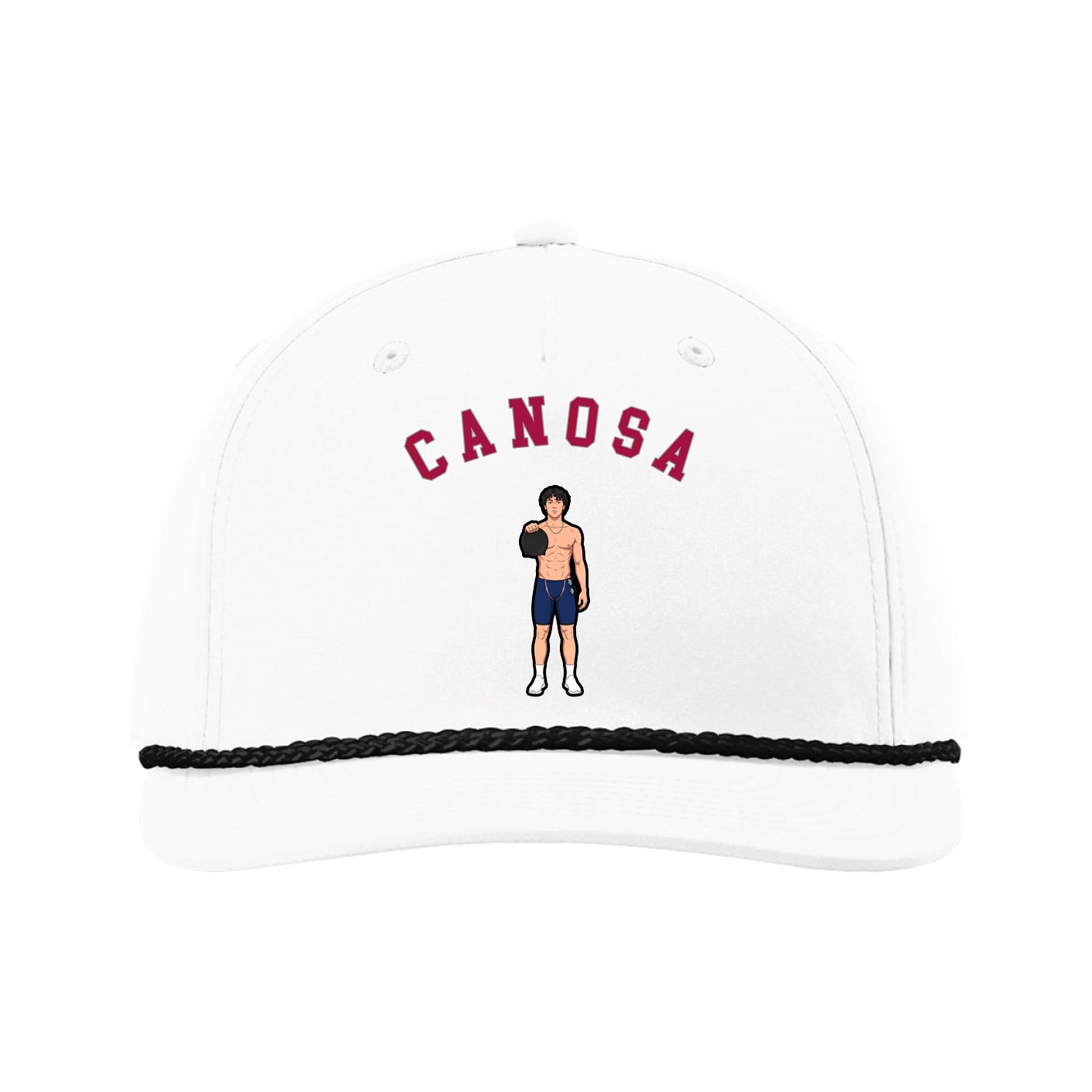 Five-Panel Classic Rope Cap — Shirsey Arch in White